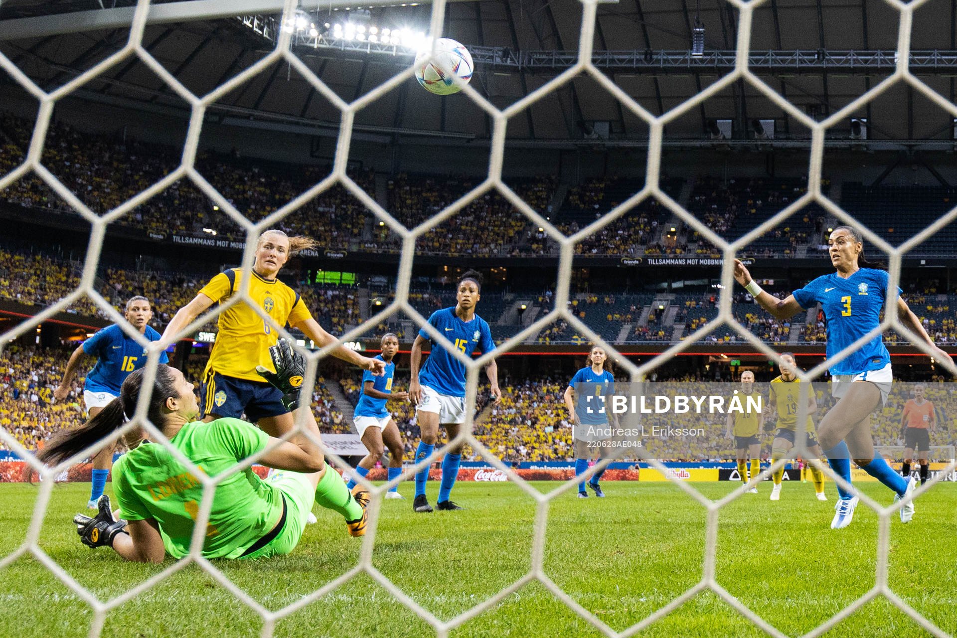 Stina Blackstenius of Sweden scores 3-1