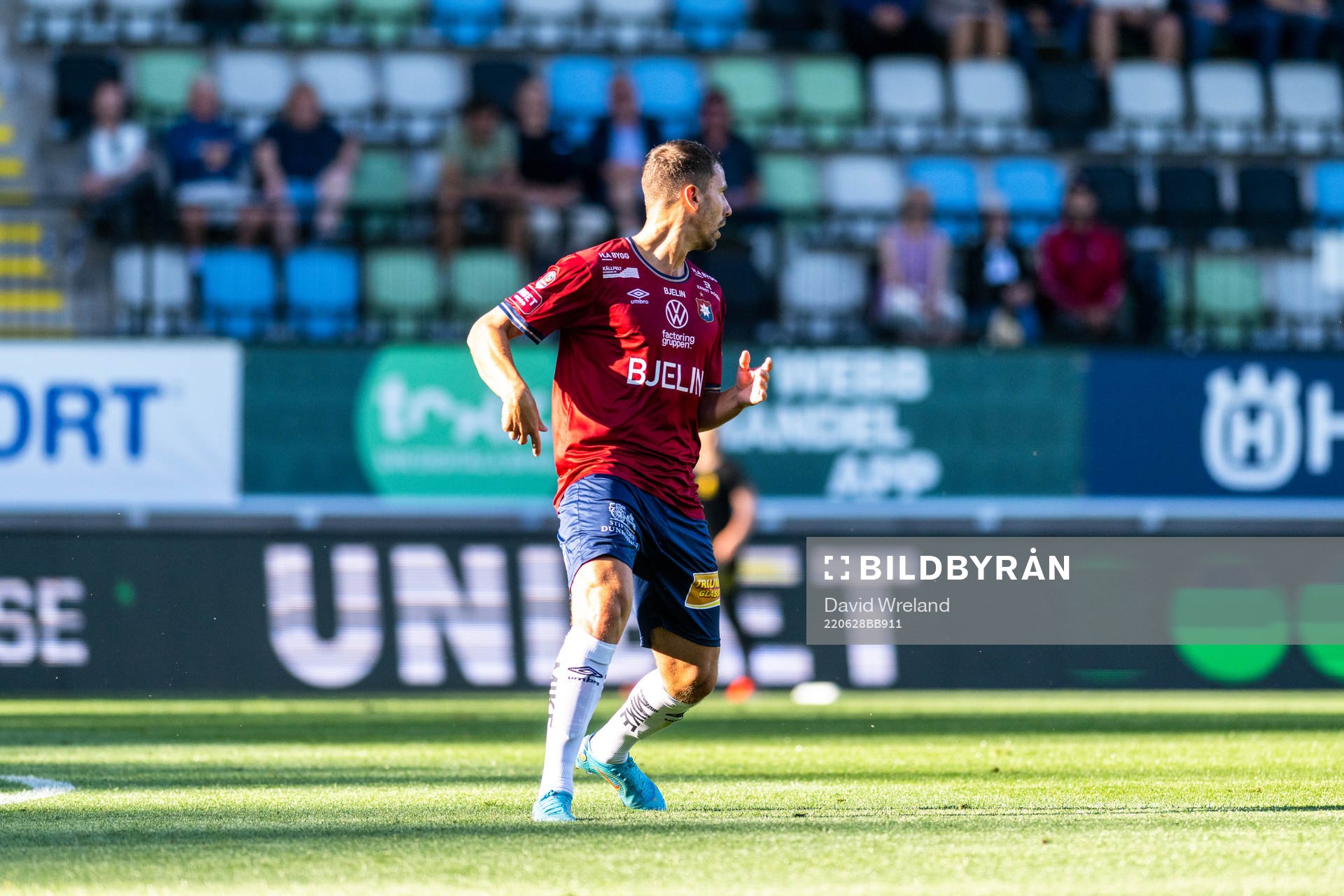 Örgrytes Jonathan Azulay under fotbollsmatchen i Superettan mellan Jönköpings Södra och Örgryte den 28 juni 2022 i Jönköping. 