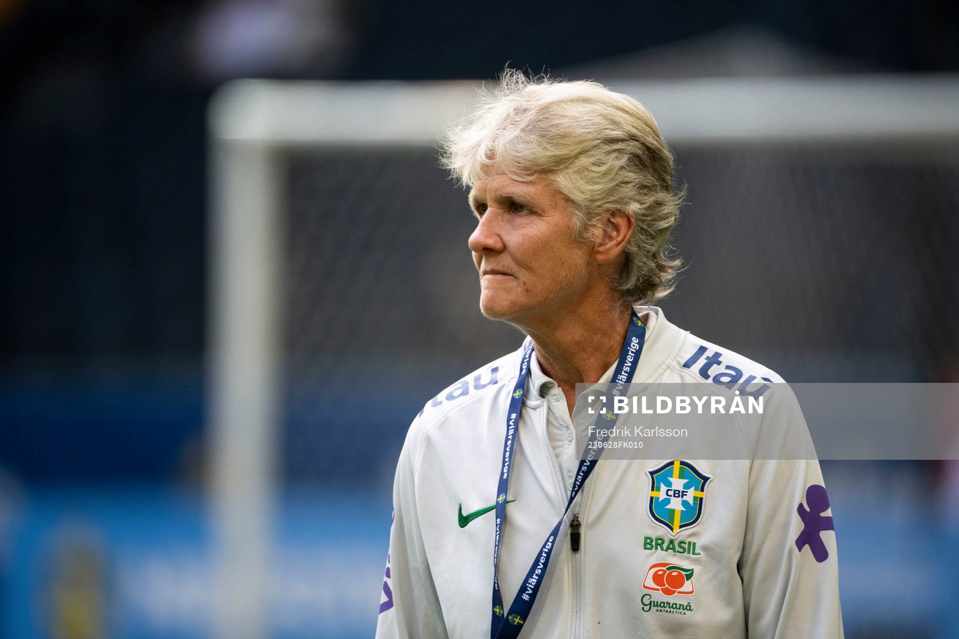 head coach Pia Sundhage of Brazil