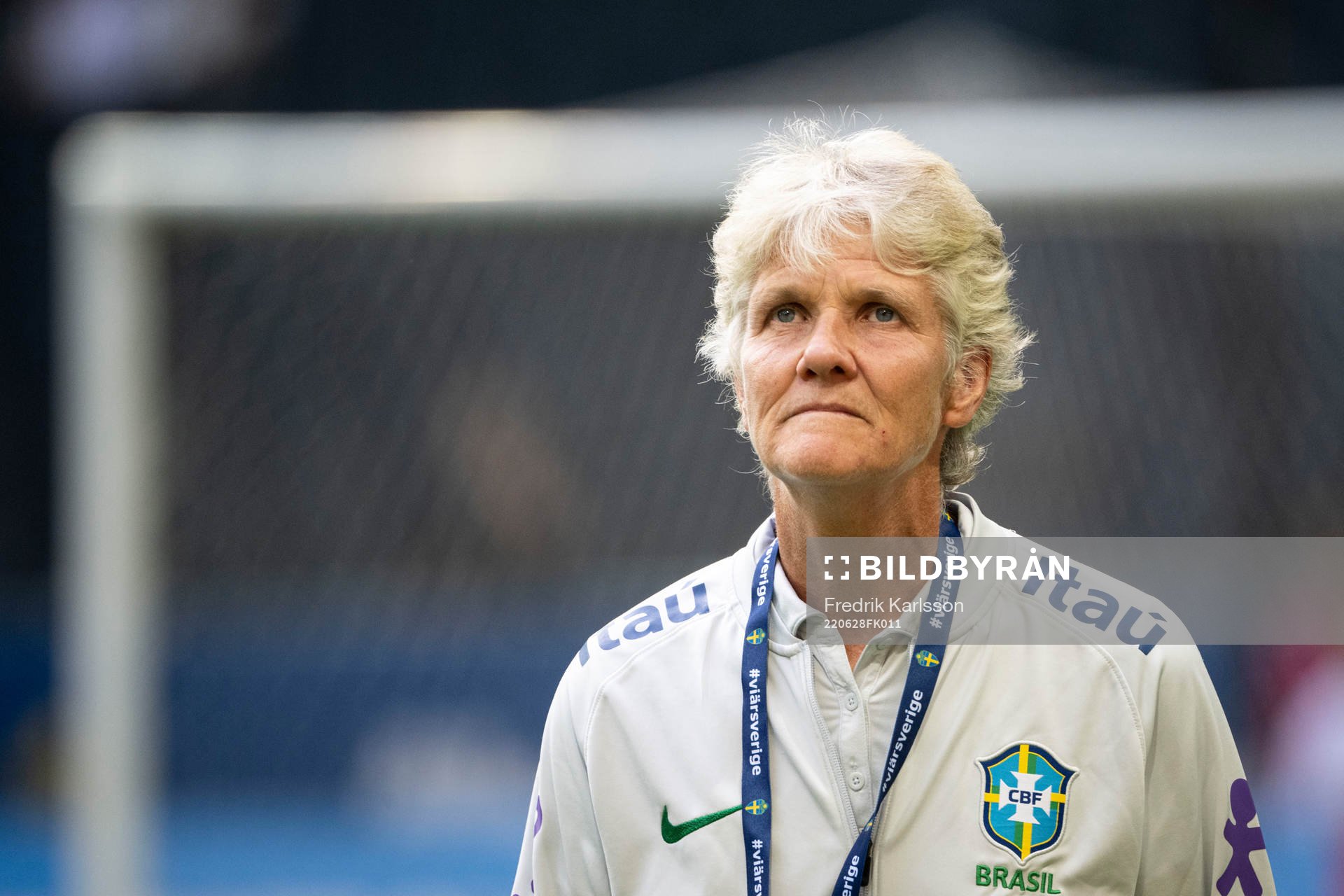 head coach Pia Sundhage of Brazil
