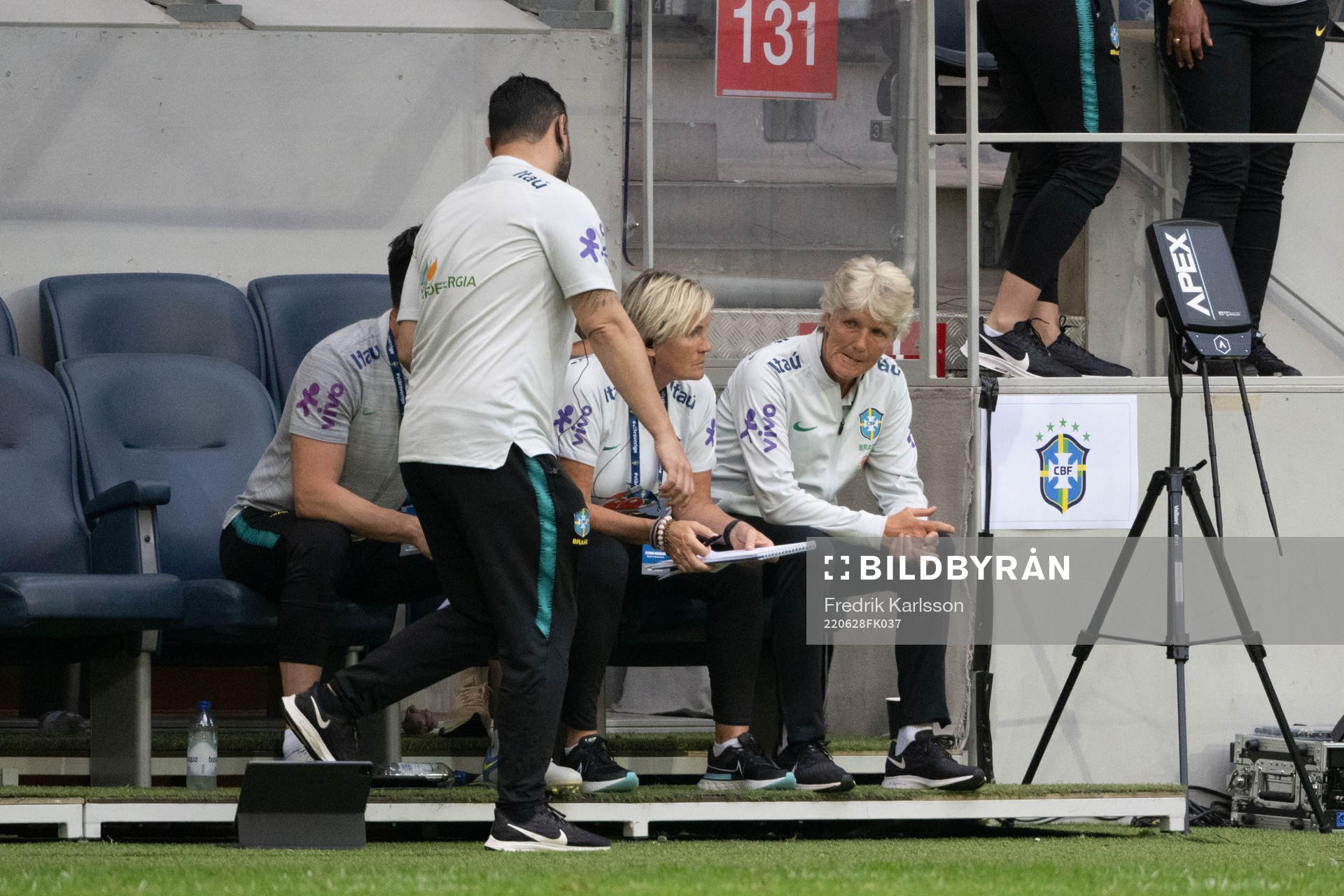 Head coach Pia Sundhage of Brazil