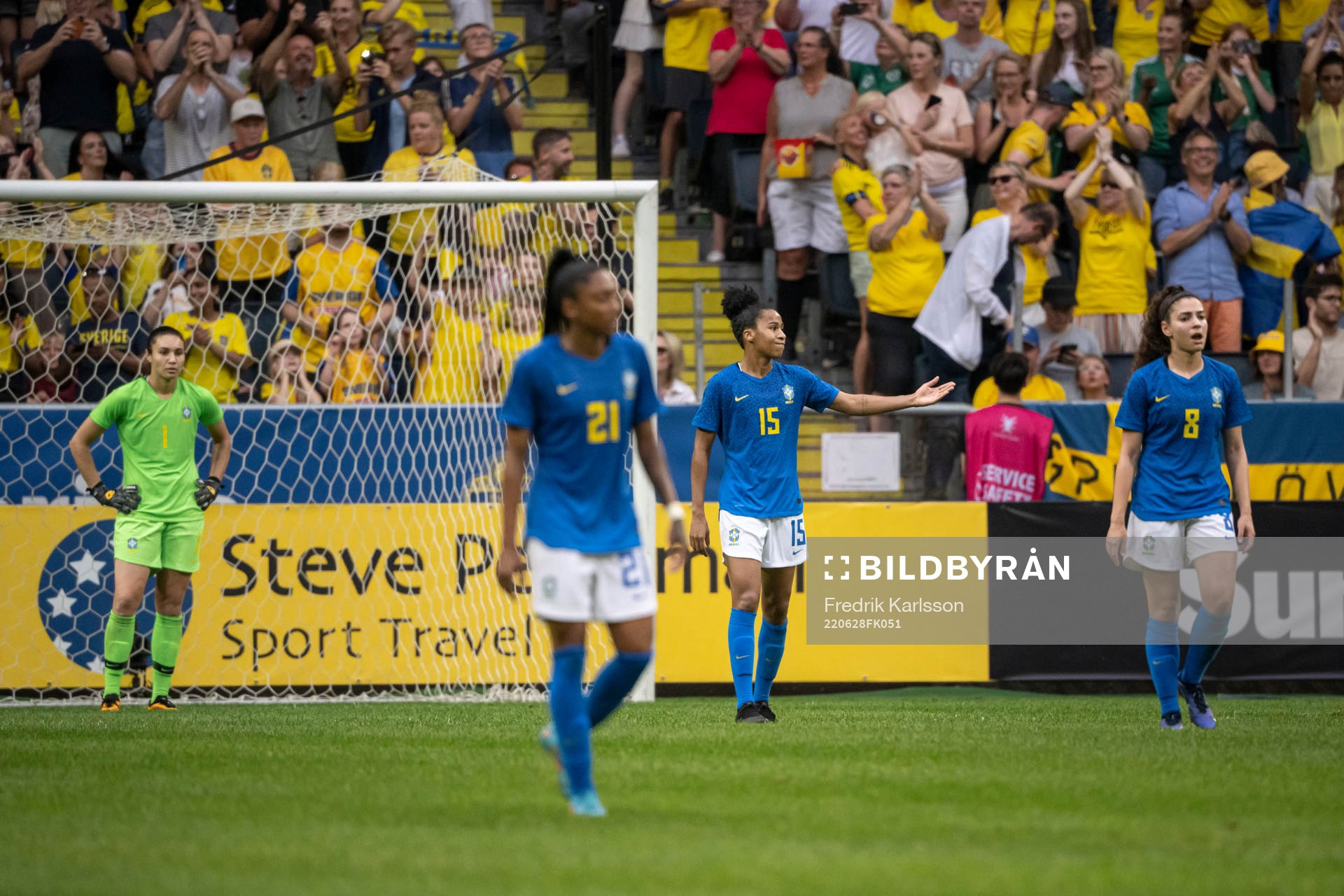 Players of Brazil looks dejected