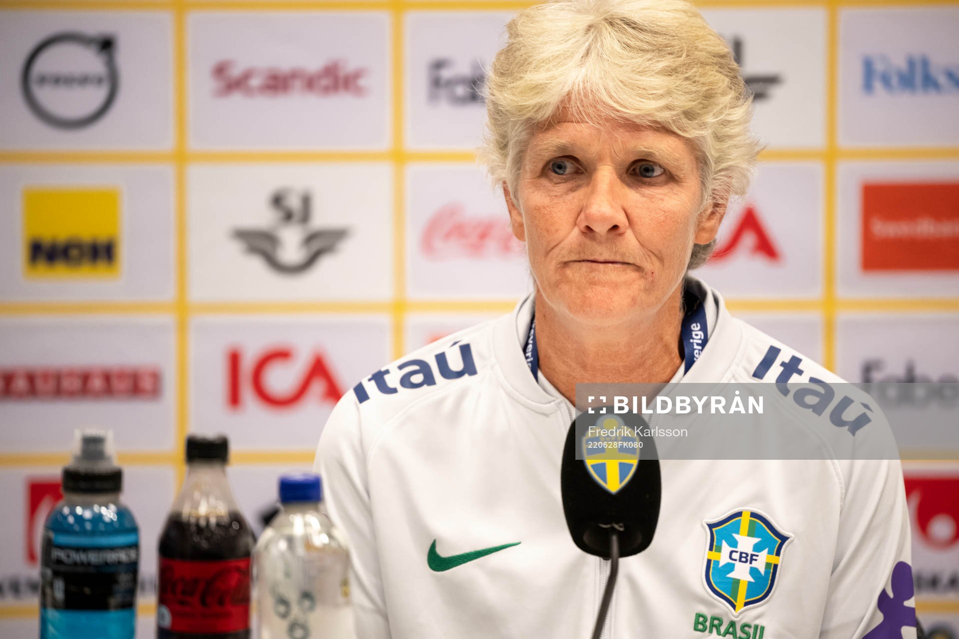 Head coach Pia Sundhage of Brazil