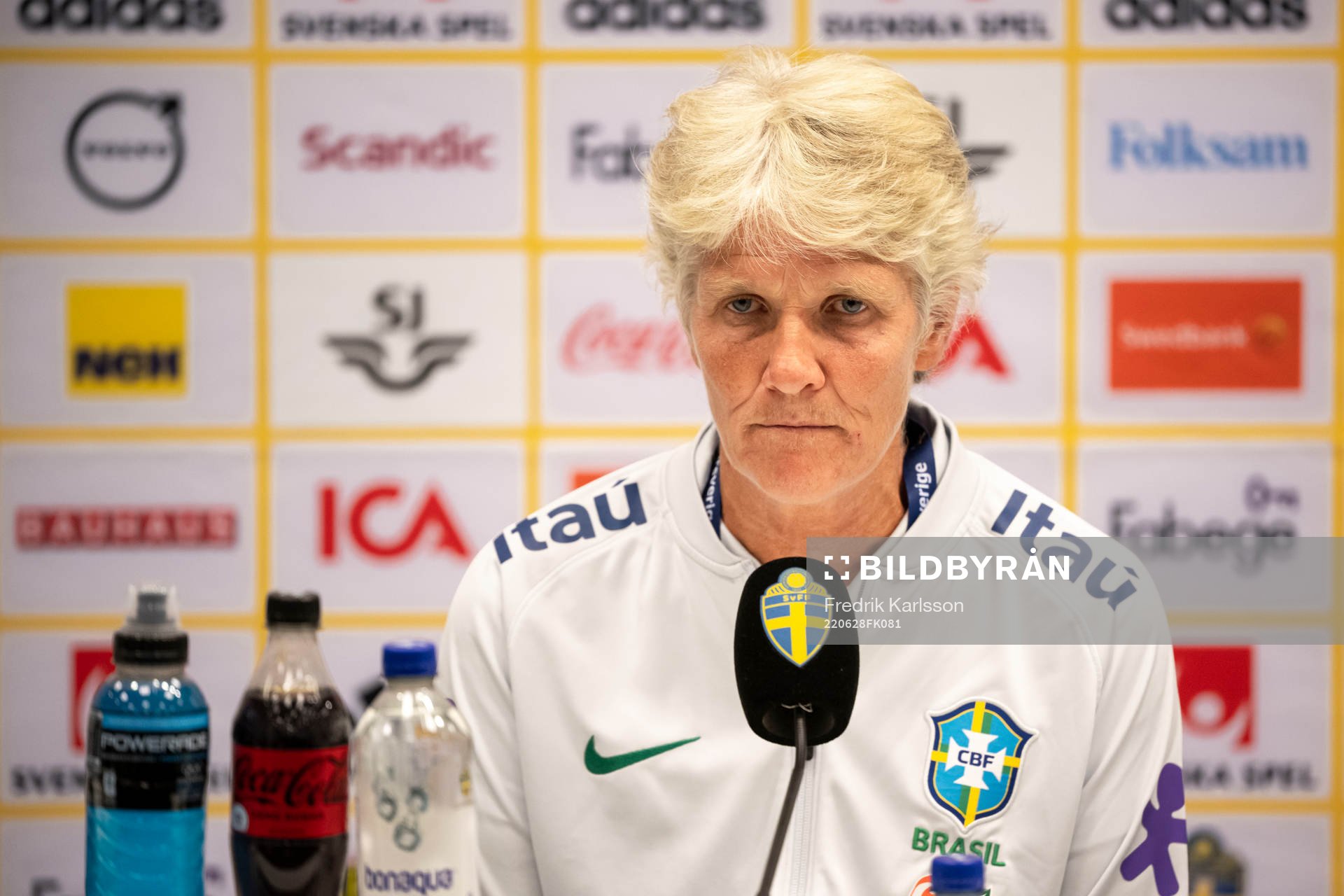 Head coach Pia Sundhage of Brazil