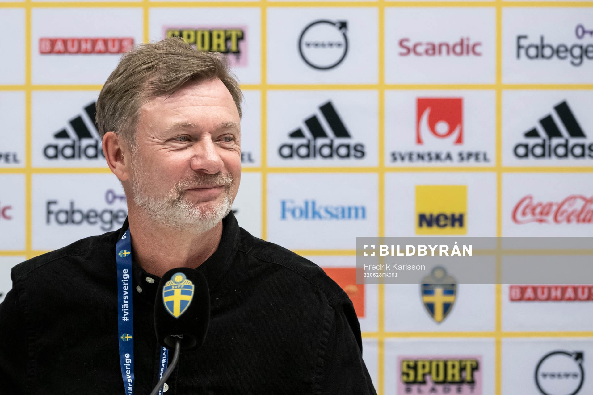 Head coach Peter Gerhardsson of Sweden at a press conference