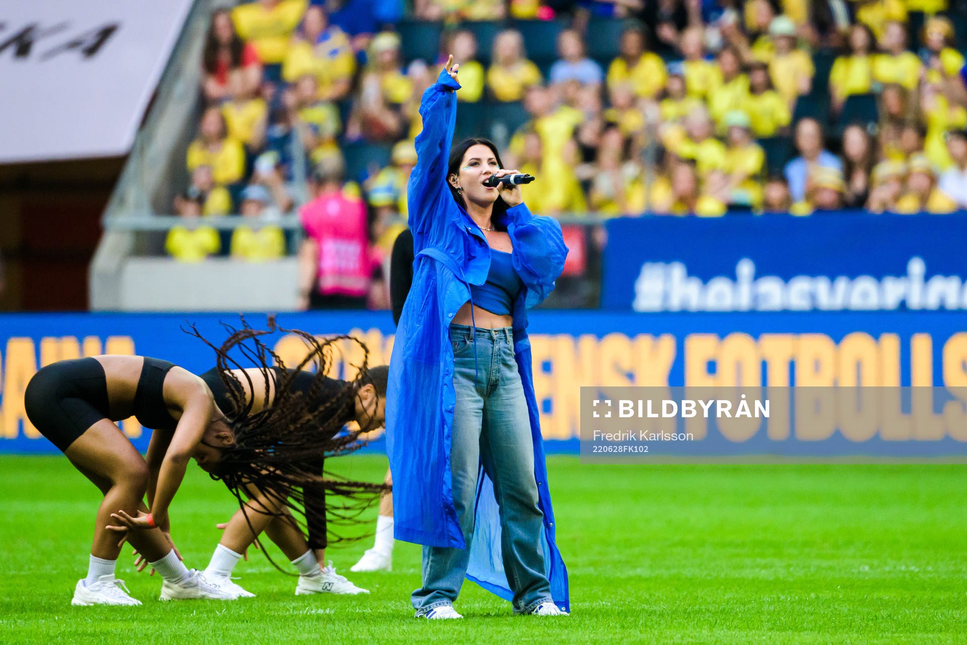 Molly Sanden during the women's international friendly football match between Sweden and Brazil on June 28, 2022 in Stockholm. 