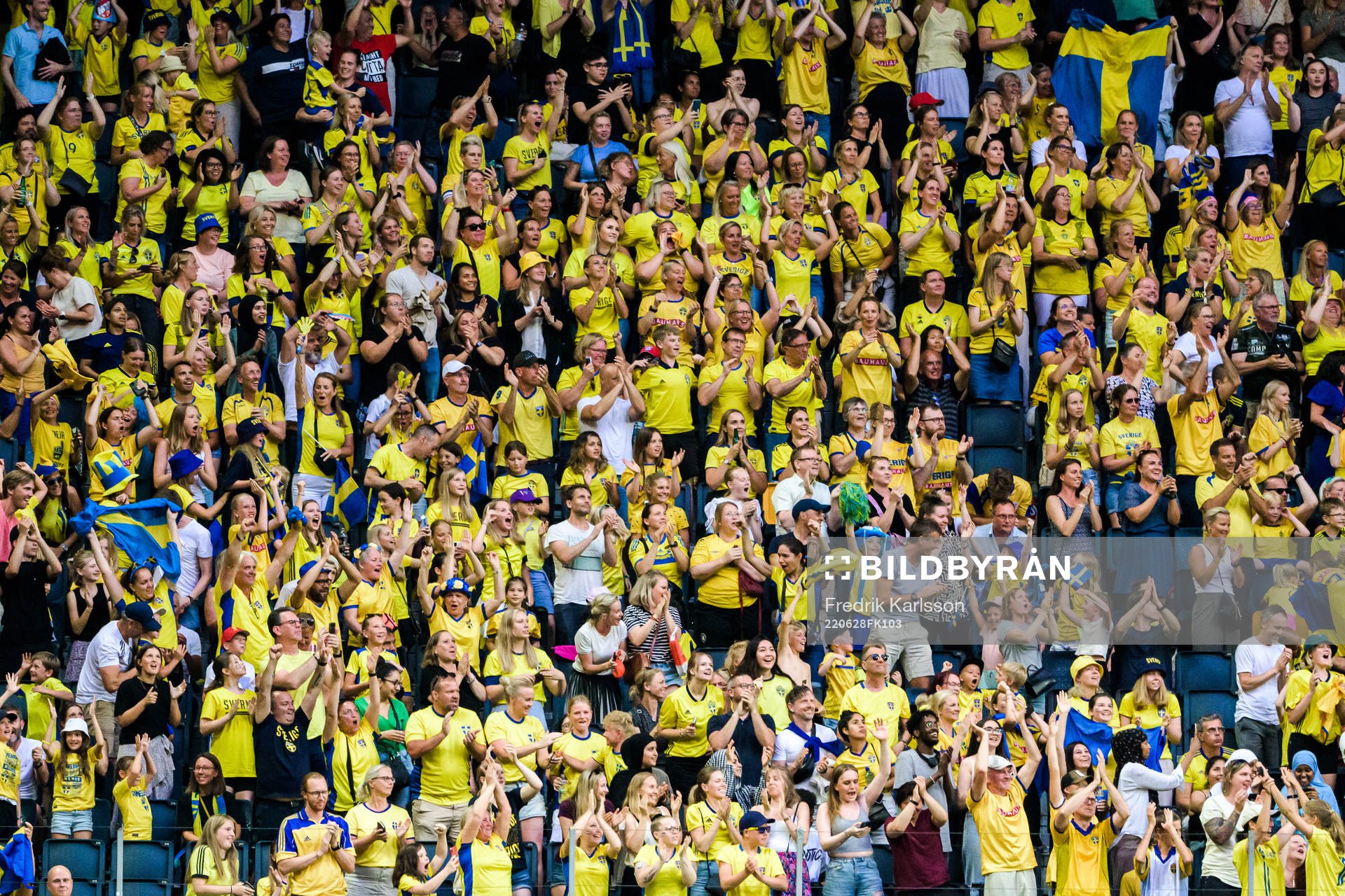 Swedish supporters celebrate