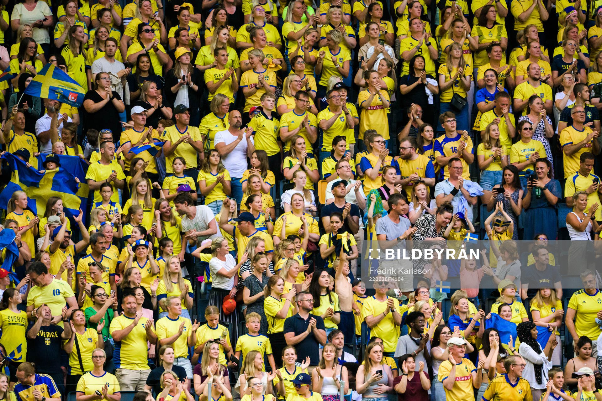Swedish supporters celebrate