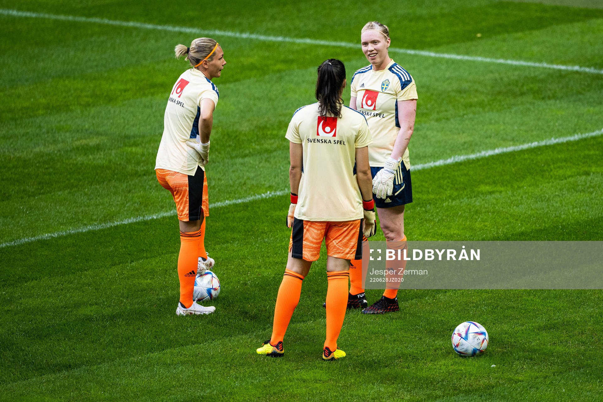 goalkeeper Hedvig Lindahl, goalkeeper Jennifer Falk and