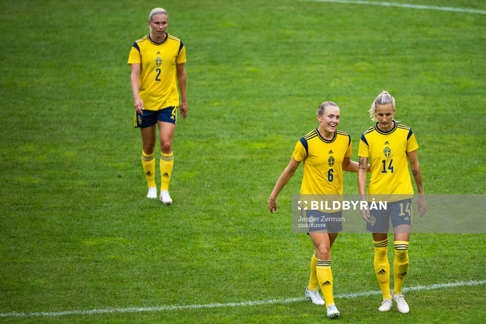 Jonna Andersson, Magdalena Eriksson and Nathalie Björn of