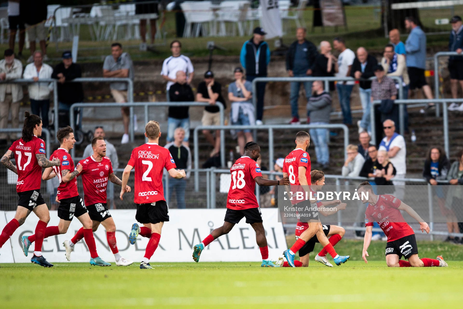 Trelleborgs spelare jublar
