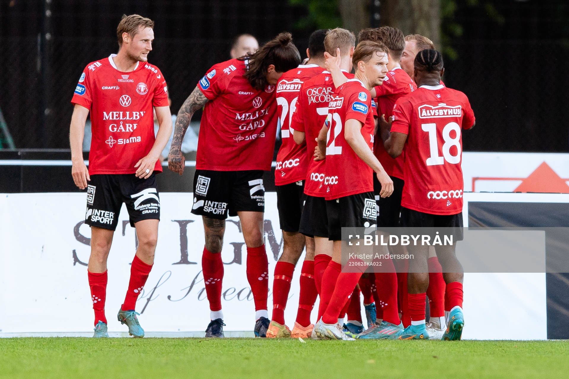 Trelleborgs spelare jublar