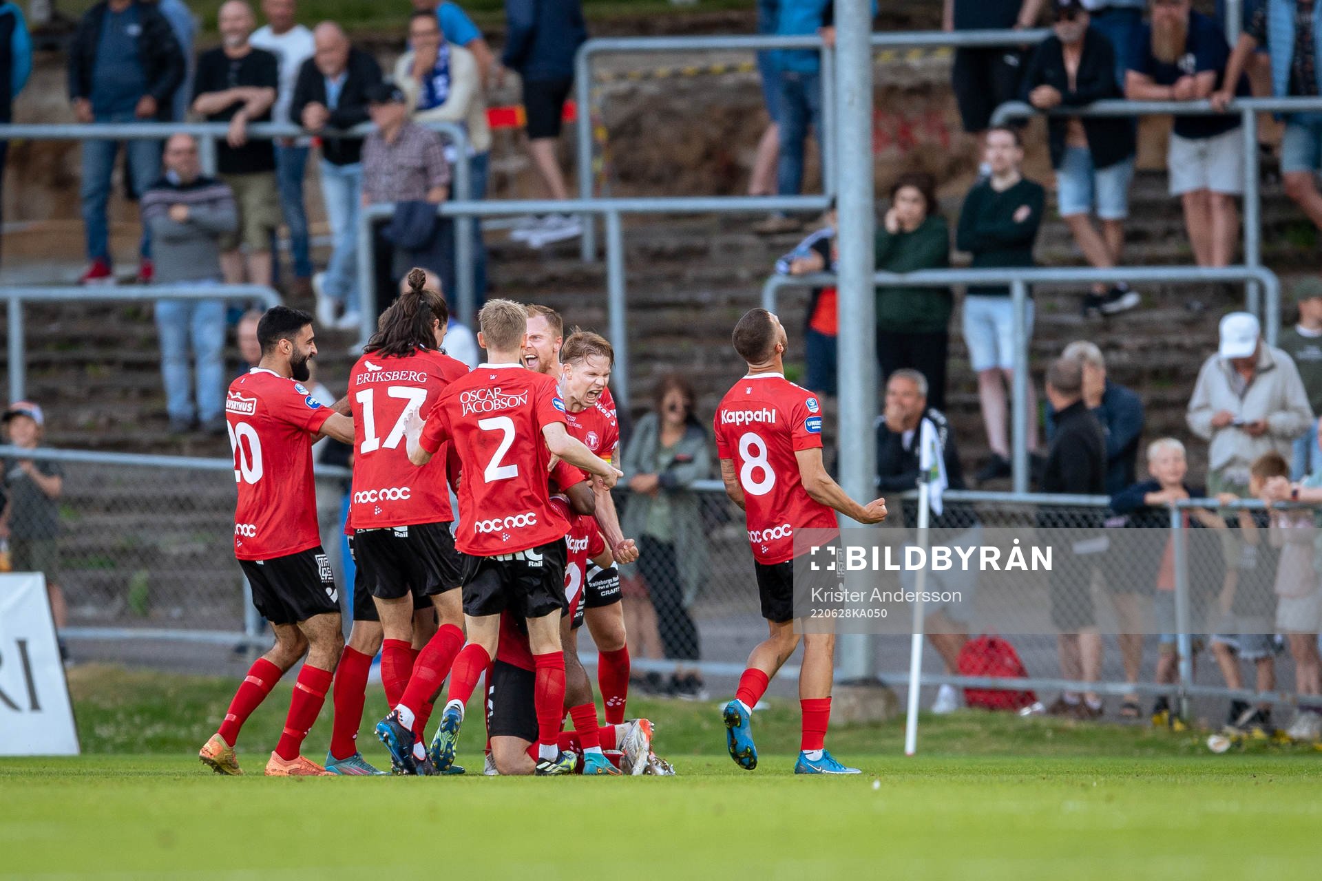 Trelleborgs spelare jublar