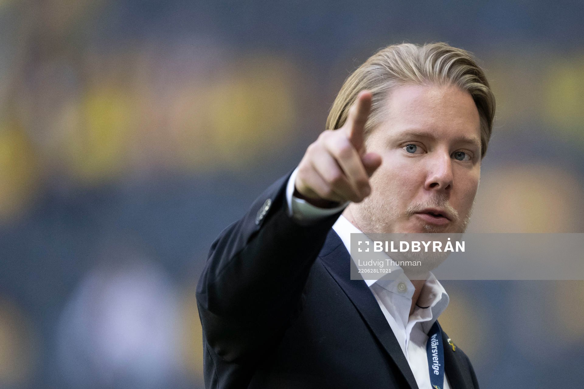 Press officer Fredrik Madestam of Sweden