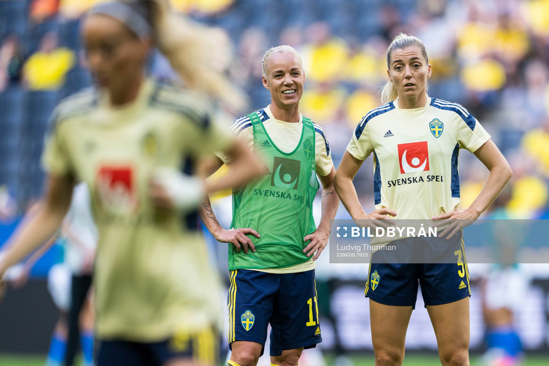 Caroline Seger and Linda Sembrant of Sweden
