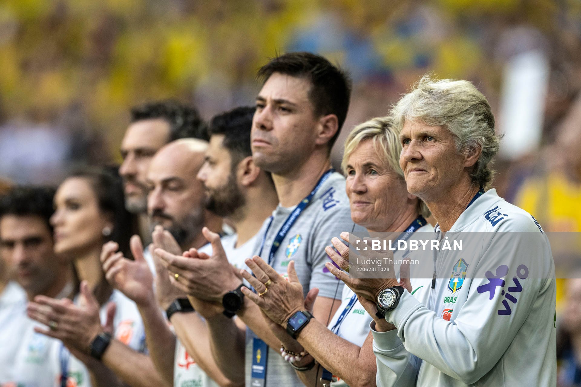 head coach Pia Sundhage of Brazil