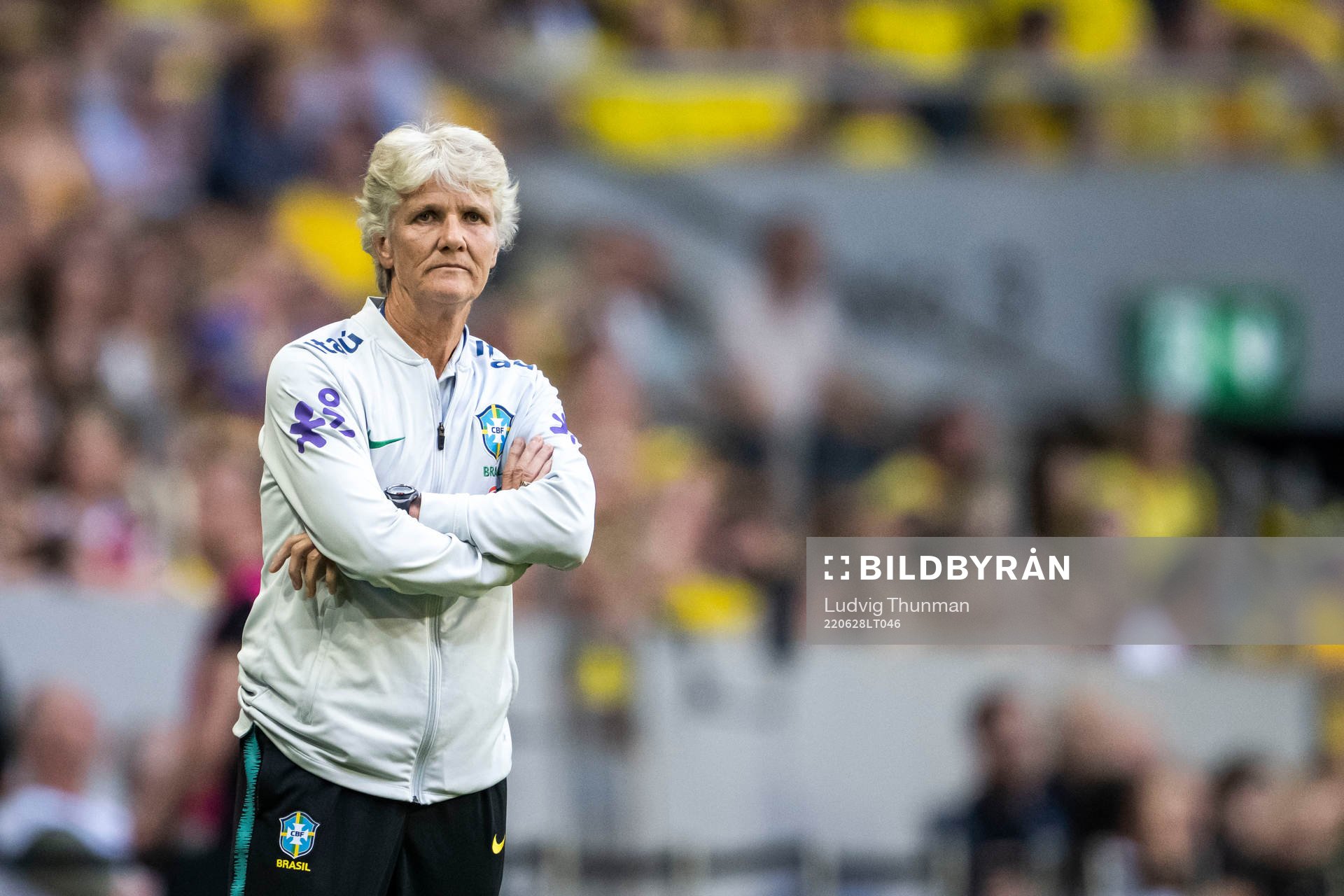 head coach Pia Sundhage of Brazil