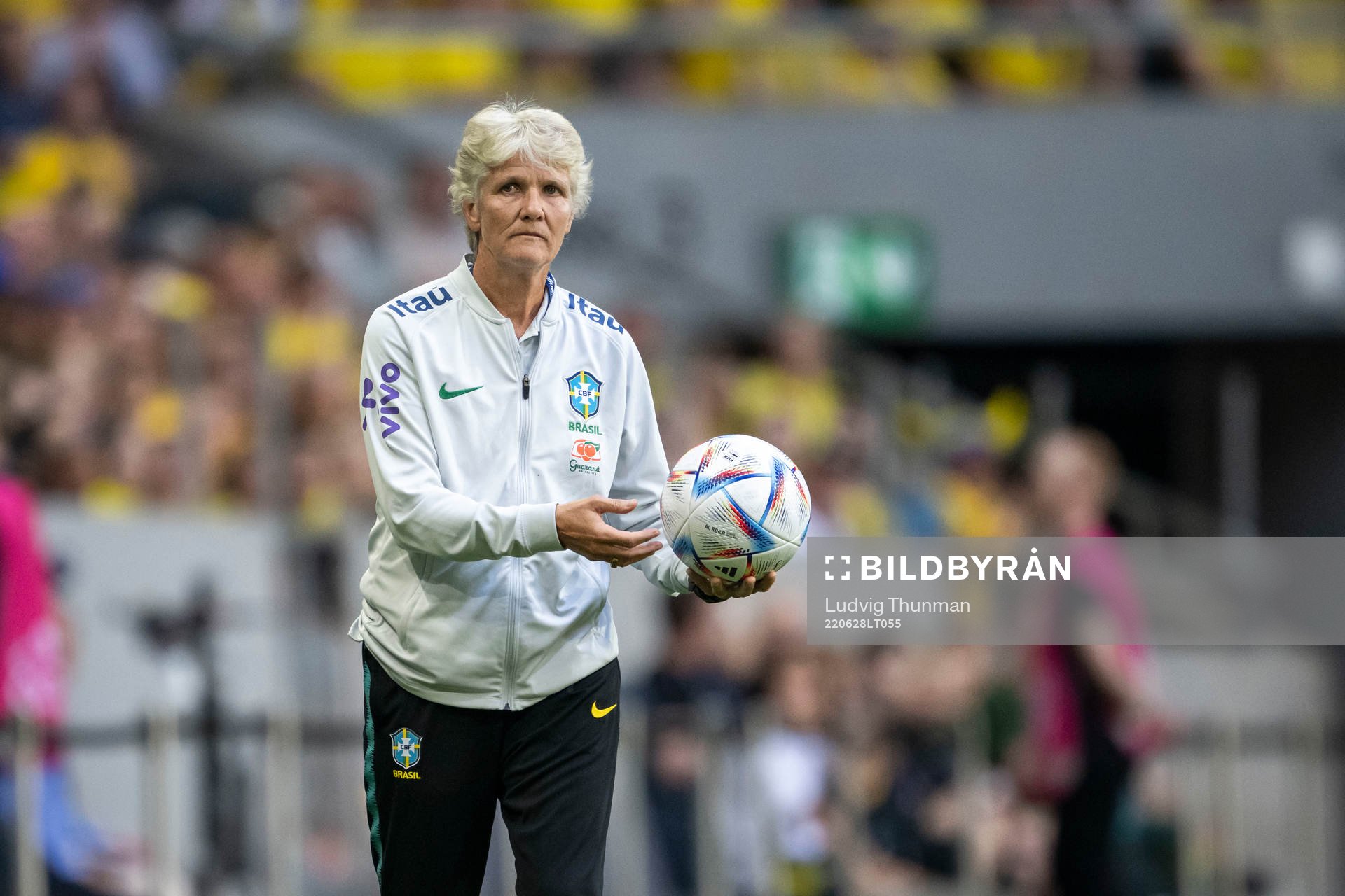 head coach Pia Sundhage of Brazil