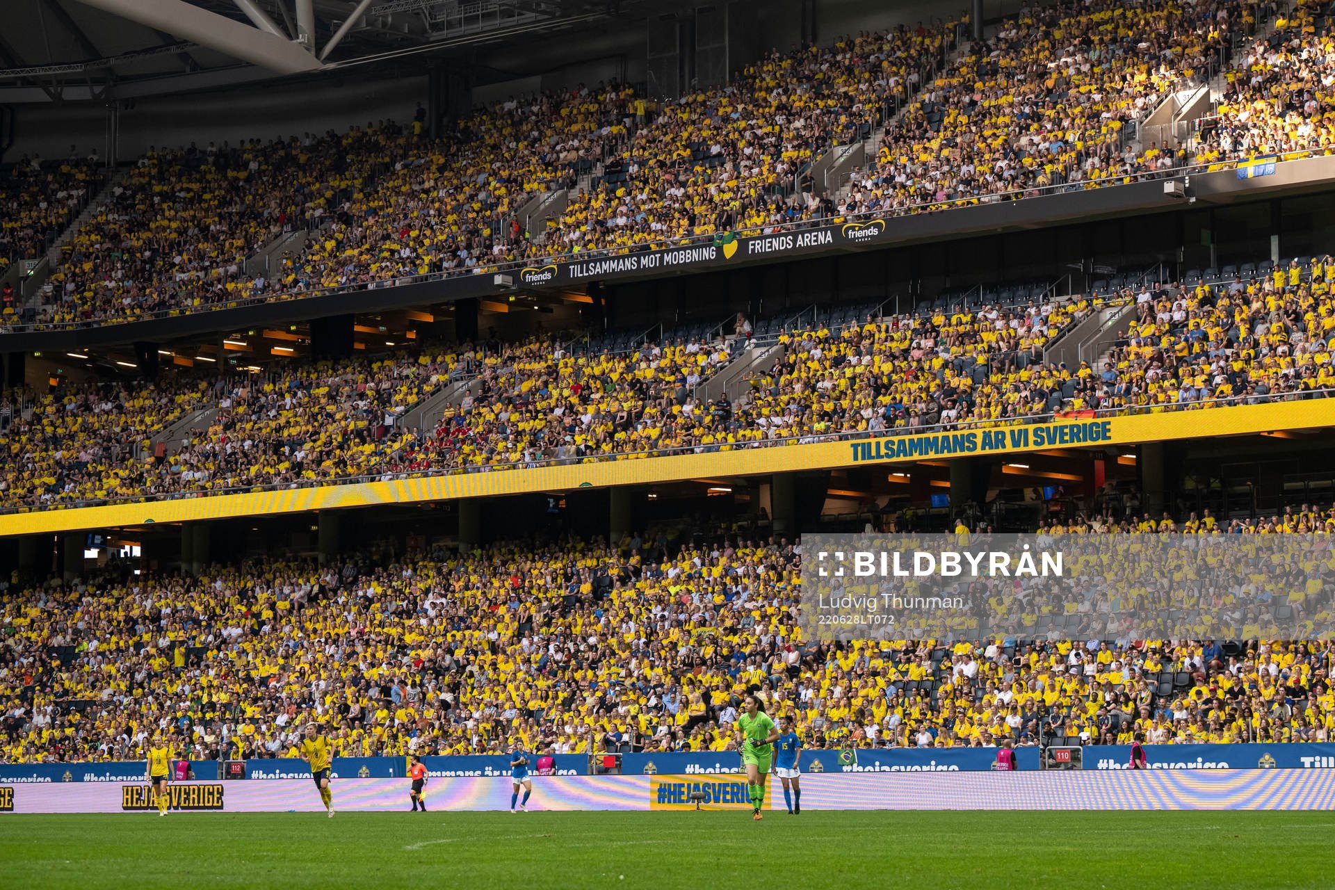 View over the stands in Friends Arena