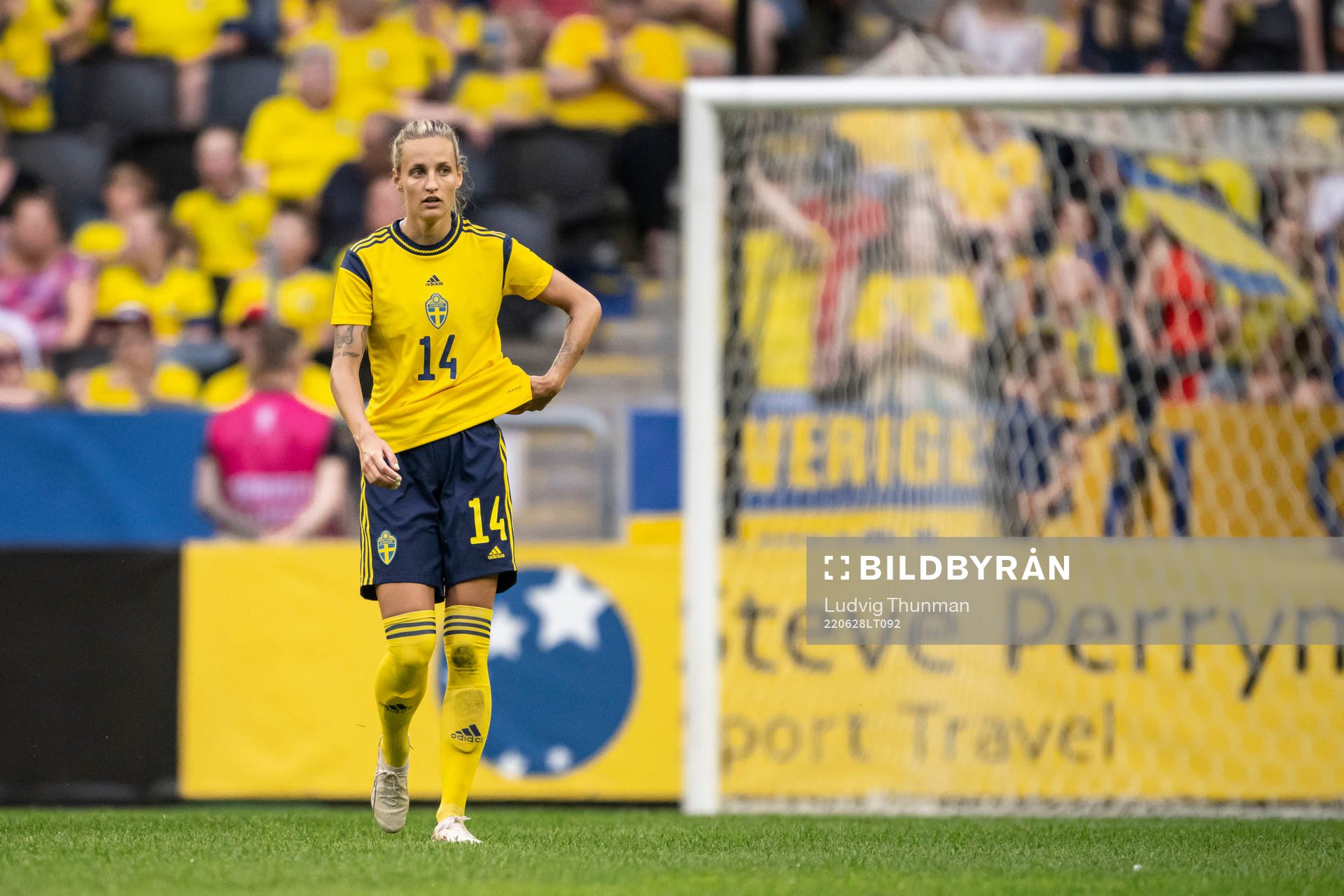 Nathalie Björn of Sweden looks dejected