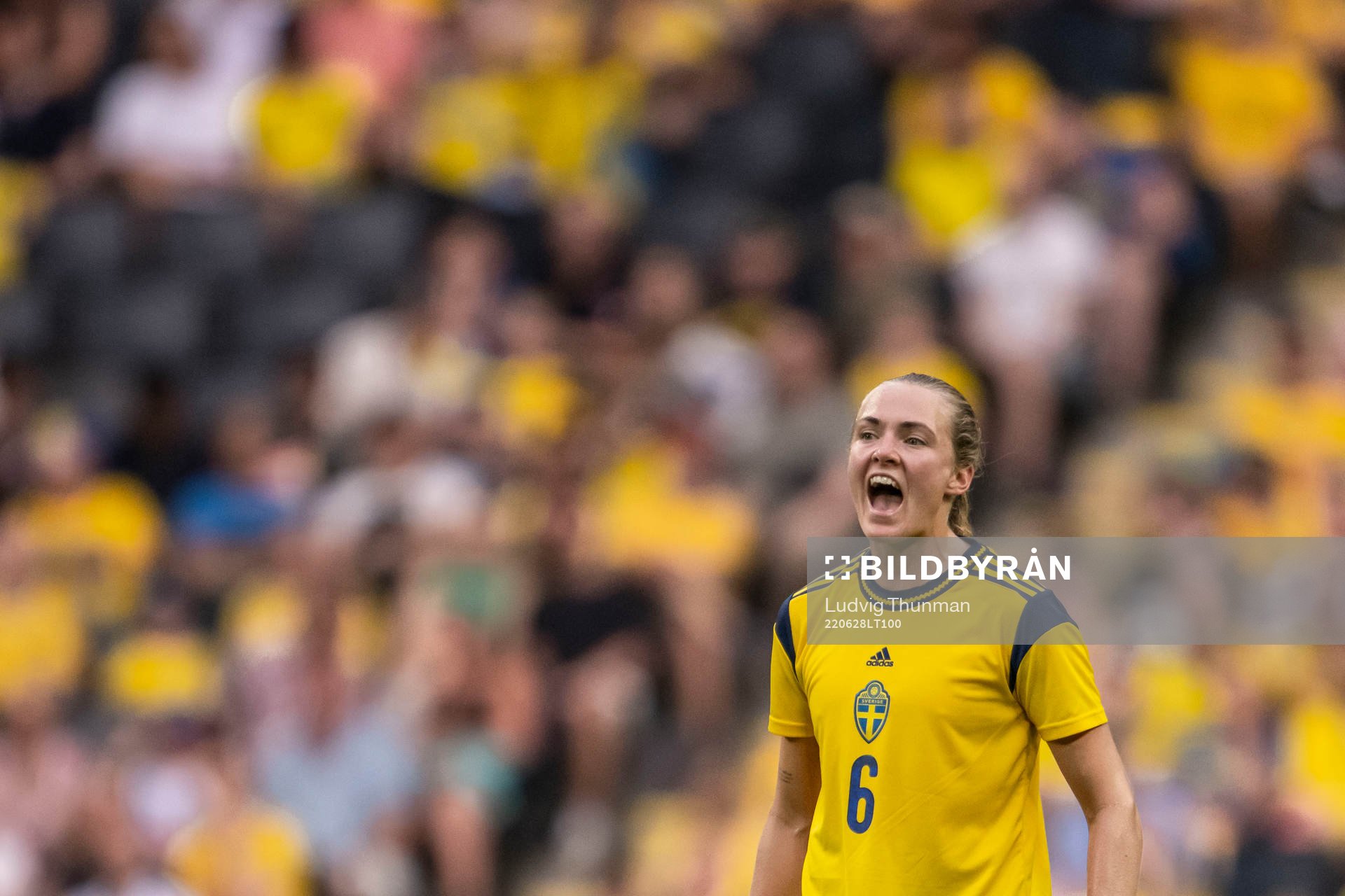 Magdalena Eriksson of Sweden reacts