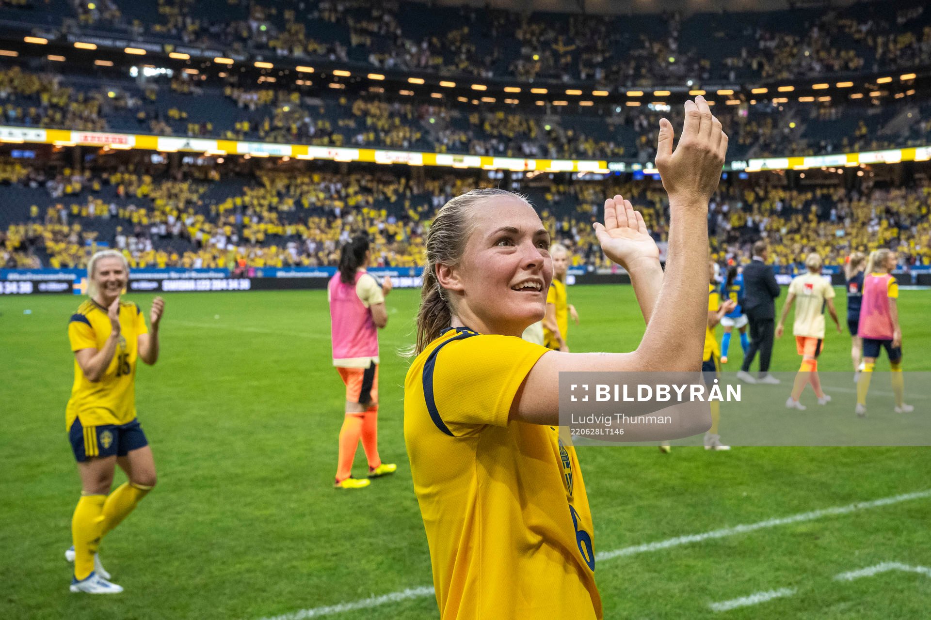 Magdalena Eriksson of Sweden celebrate