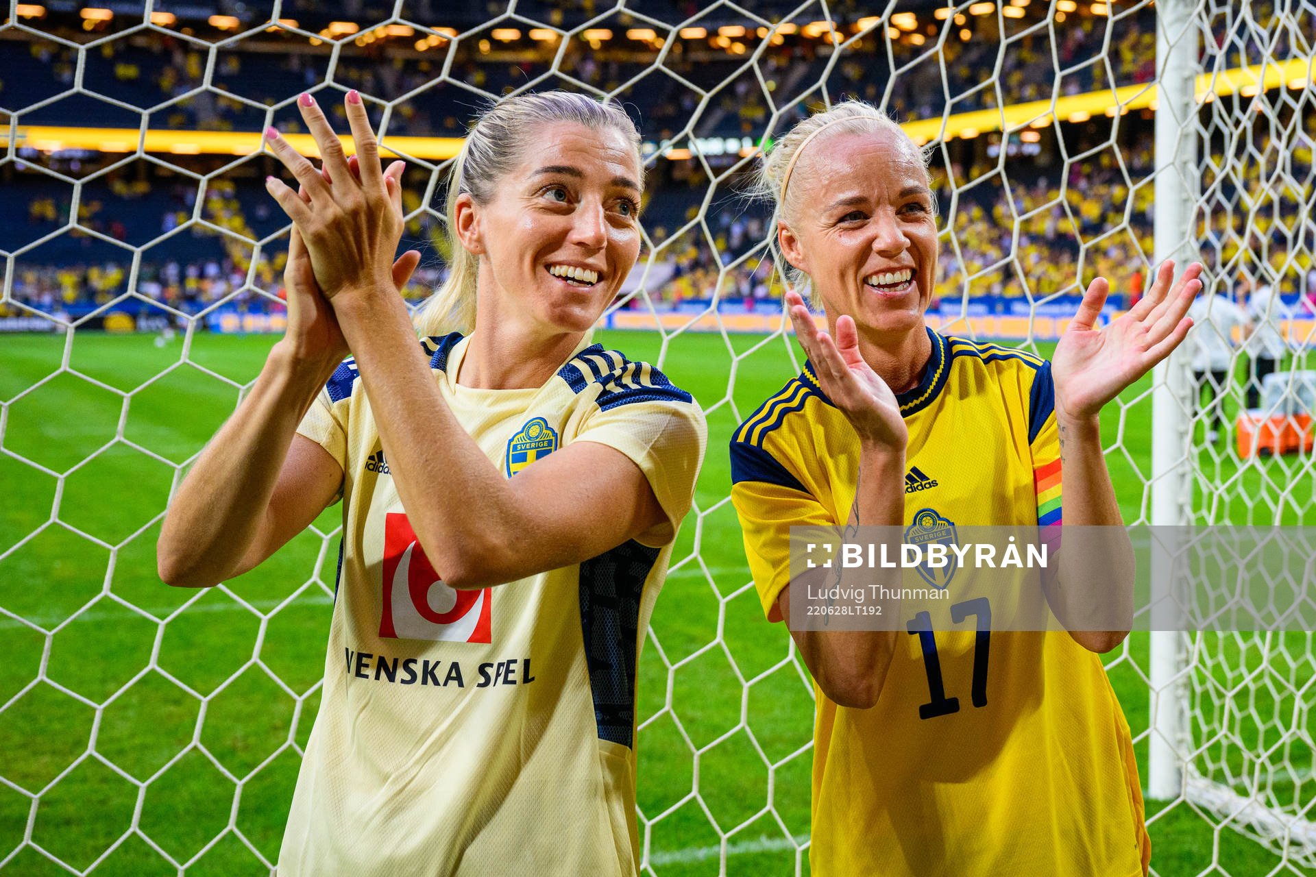 Linda Sembrant and Caroline Seger of Sweden