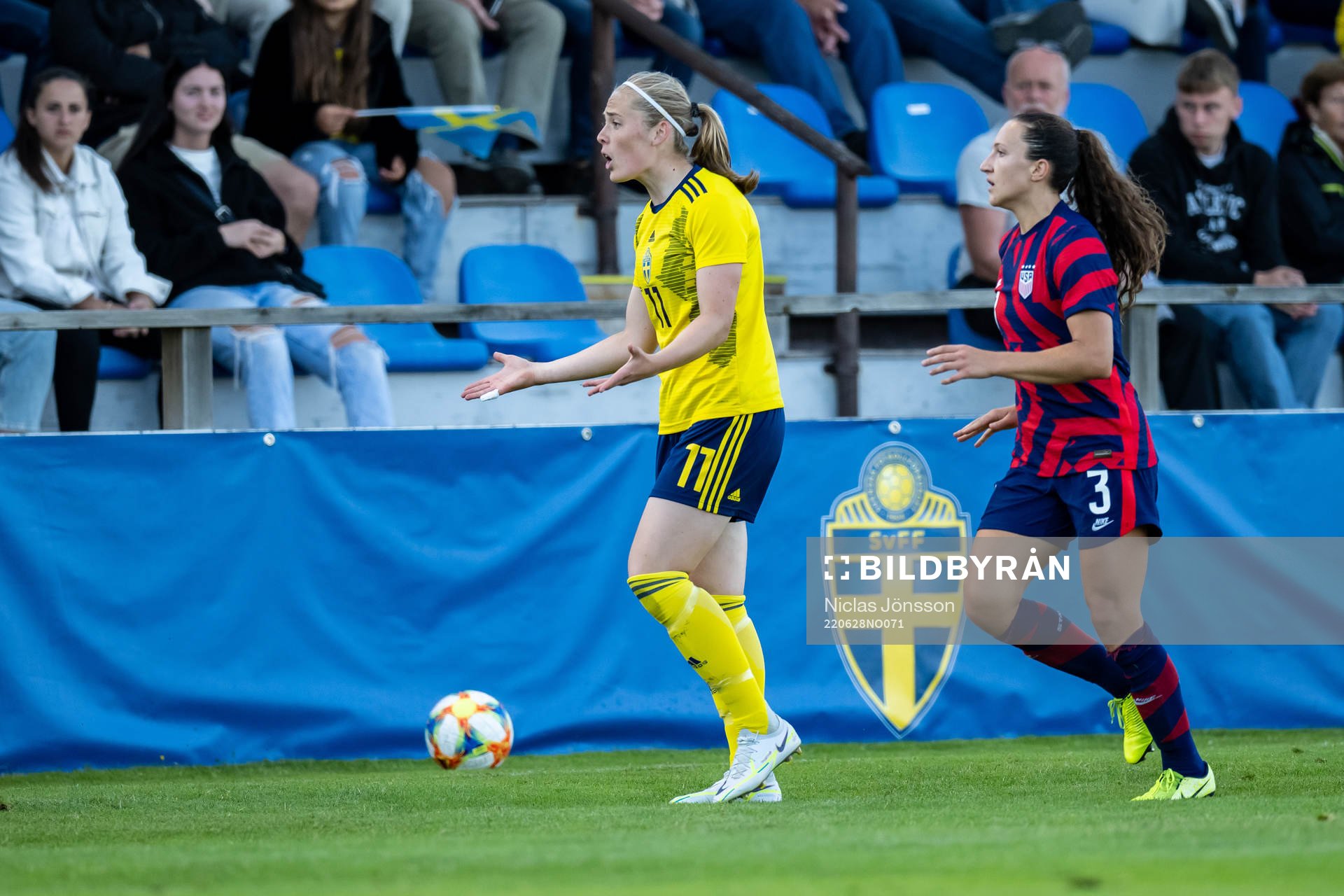 Paulina Nyström of Sweden reacts