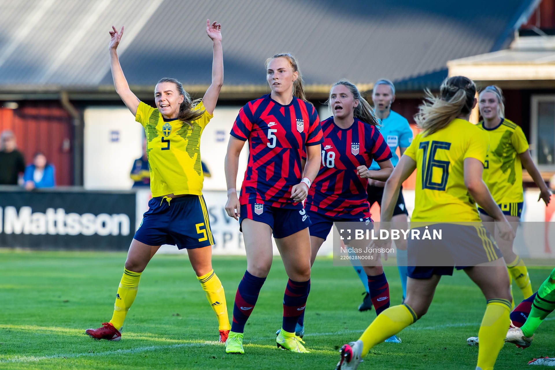 Ebba Hed of Sweden reacts