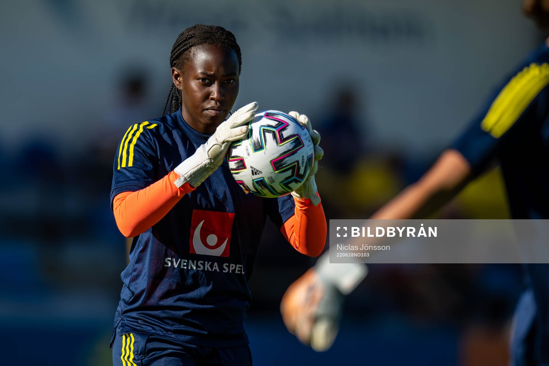 goalkeeper Emma Holmgren of Sweden