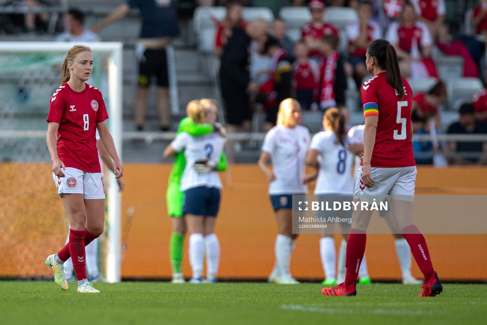 Sara Holmgaard of Denmark looks dejected