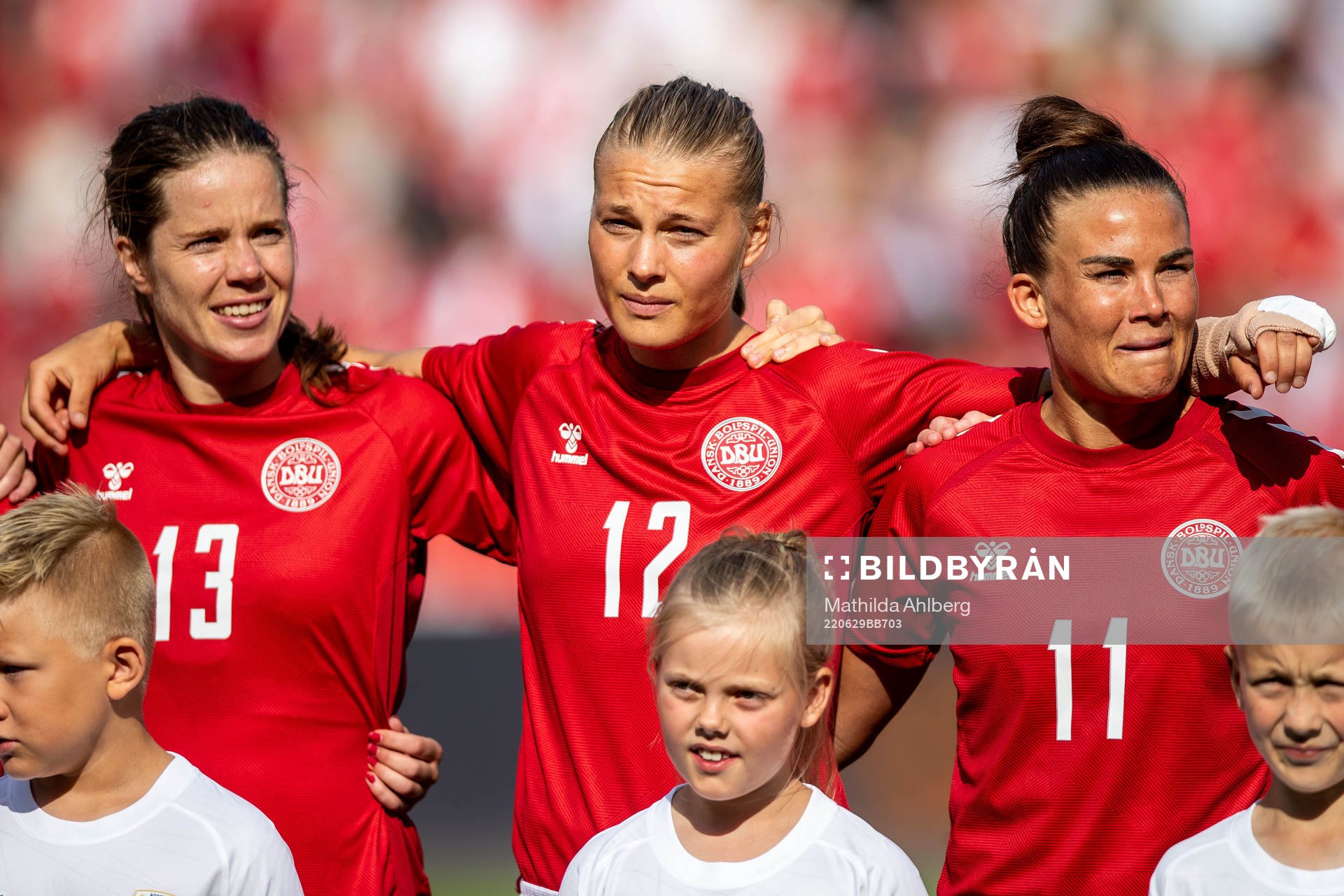 Sofie Junge, Stine Larsen and Katrine Veje of Denmark