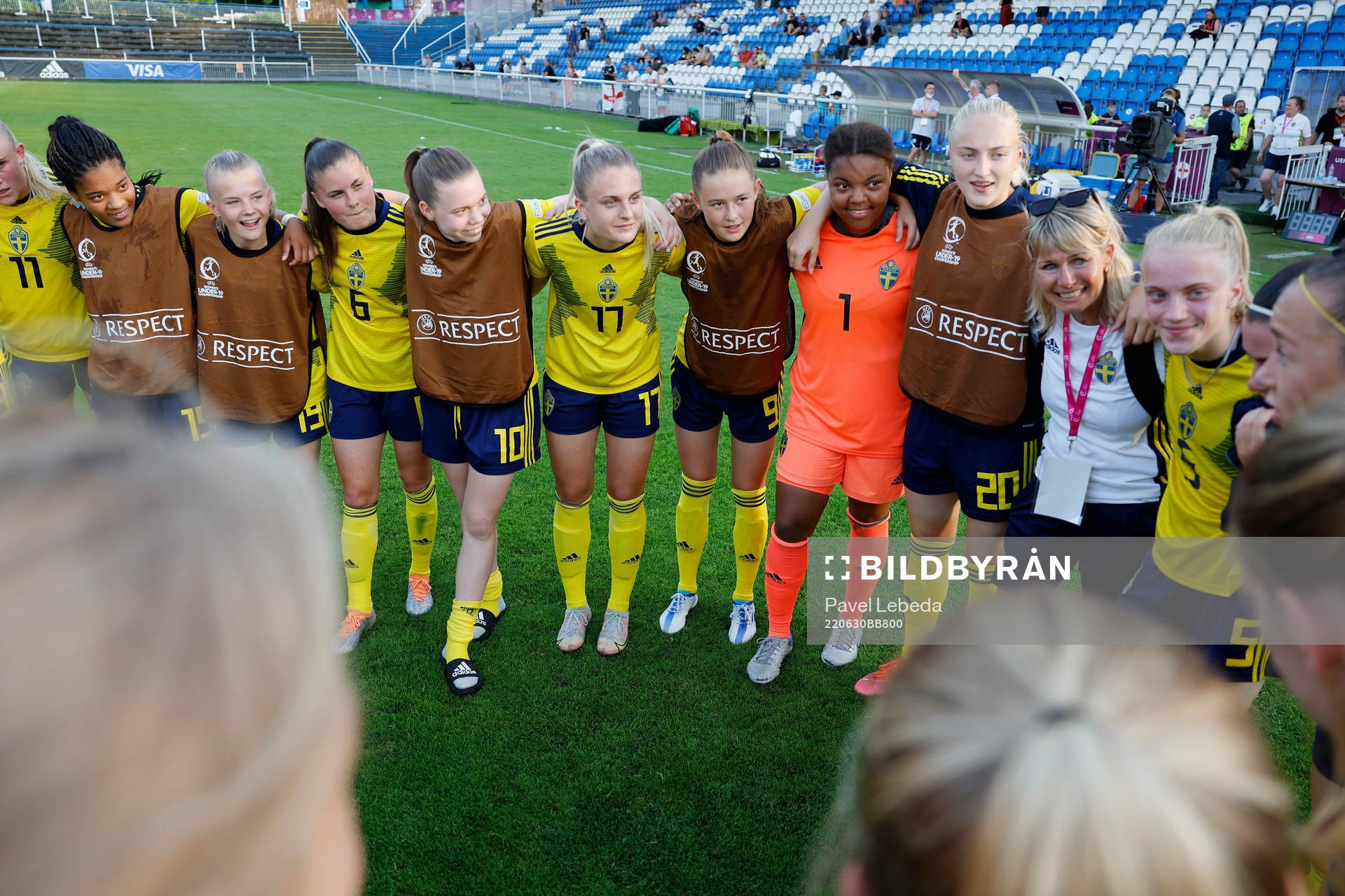Players of Sweden celebrate