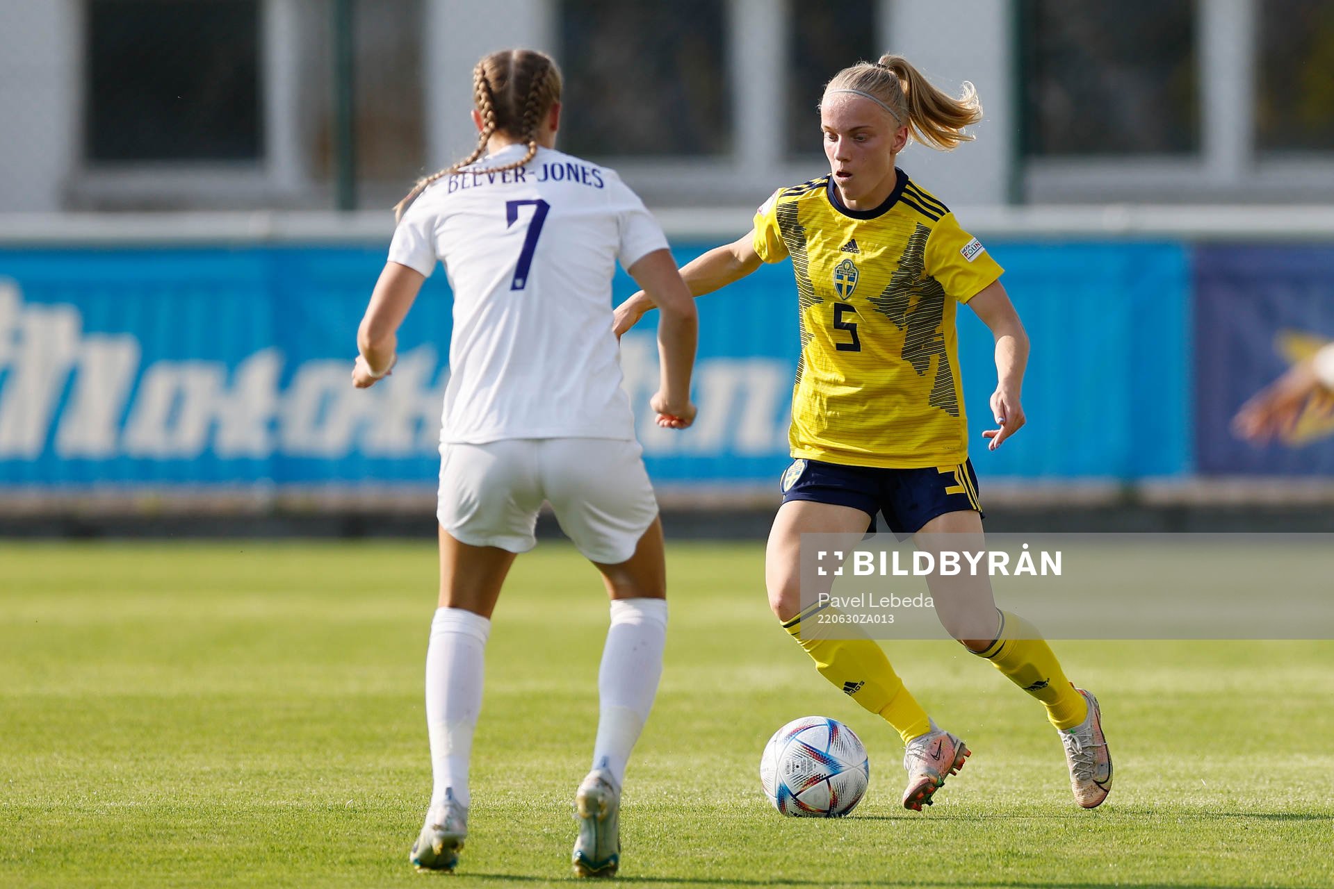 Anna Sandberg of Sweden in action against Agnes