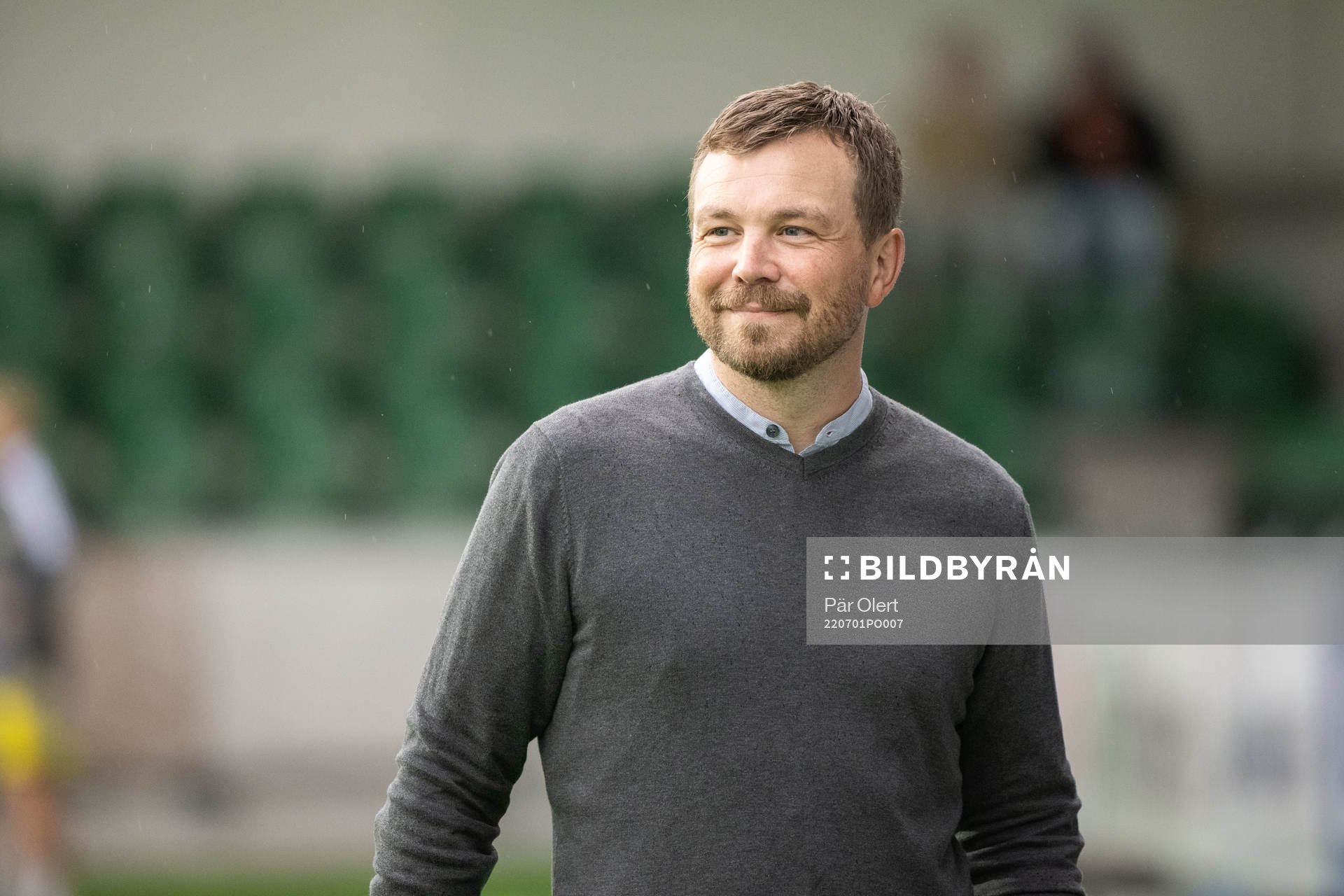 Sundsvalls tränare Henrik Åhnstrand innan fotbollsmatchen