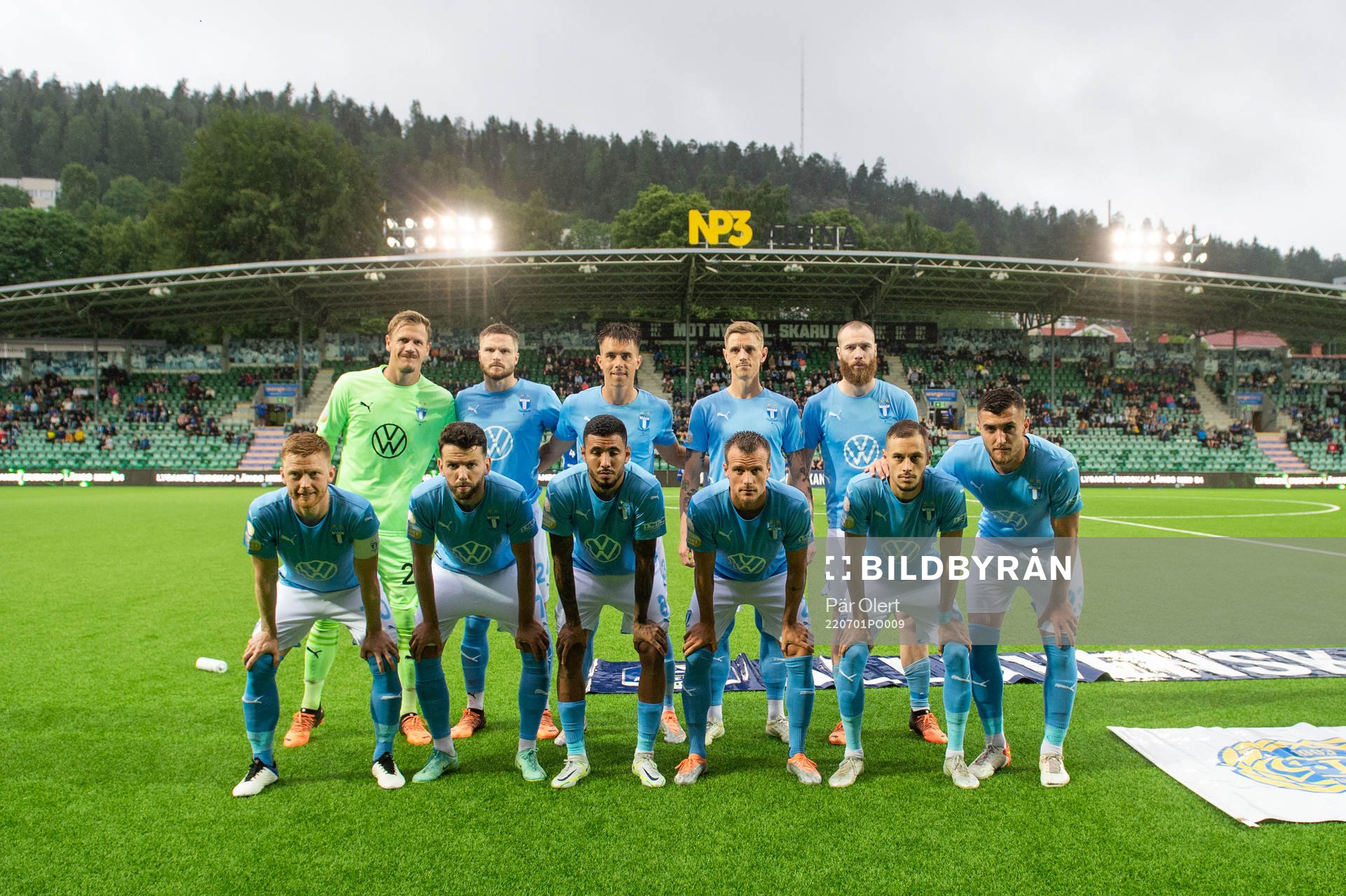 Malmö FFs startelva inför fotbollsmatchen i Allsvenskan mellan GIF Sundsvall och Malmö FF den 1 juli 2022 i Sundsvall. 