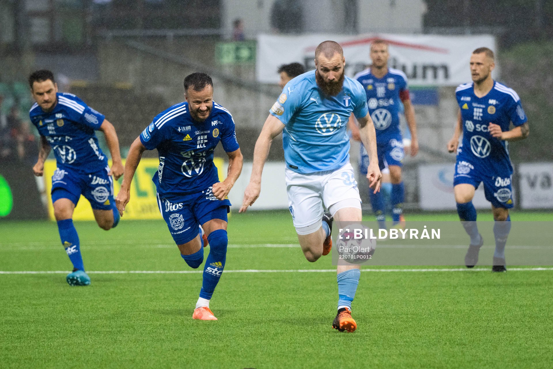 Sundsvalls Robert Lundström och Malmö FFs Jo Inge Berget