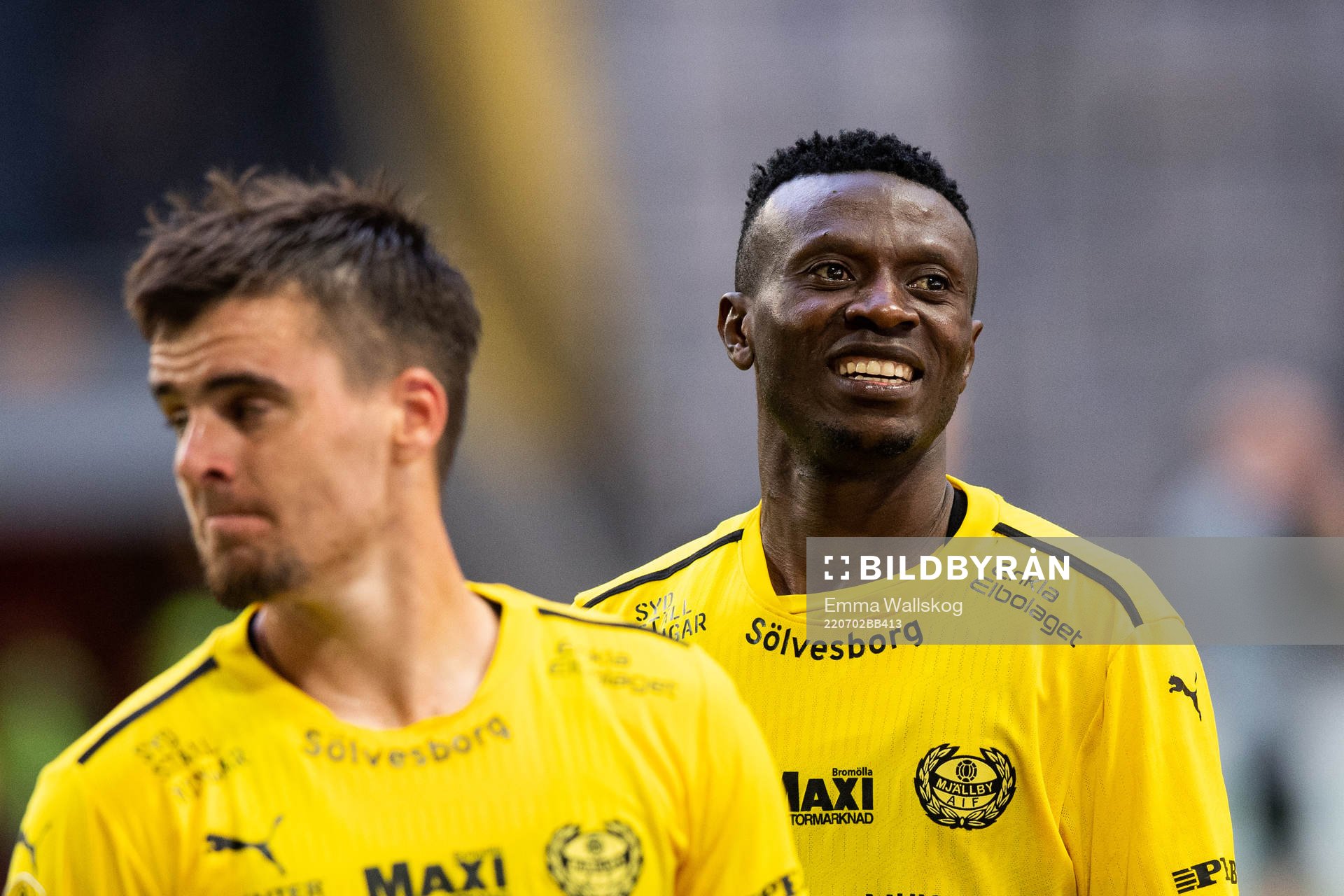 Mjällbys Chibuike Silas Nwankwo jublar