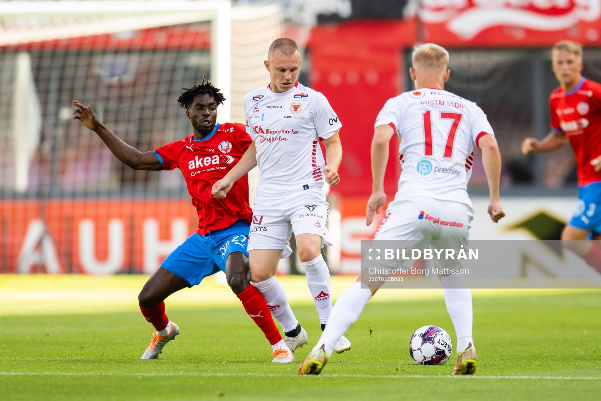 Helsingborgs Benjamin Acquah och Kalmars Isak Jansson