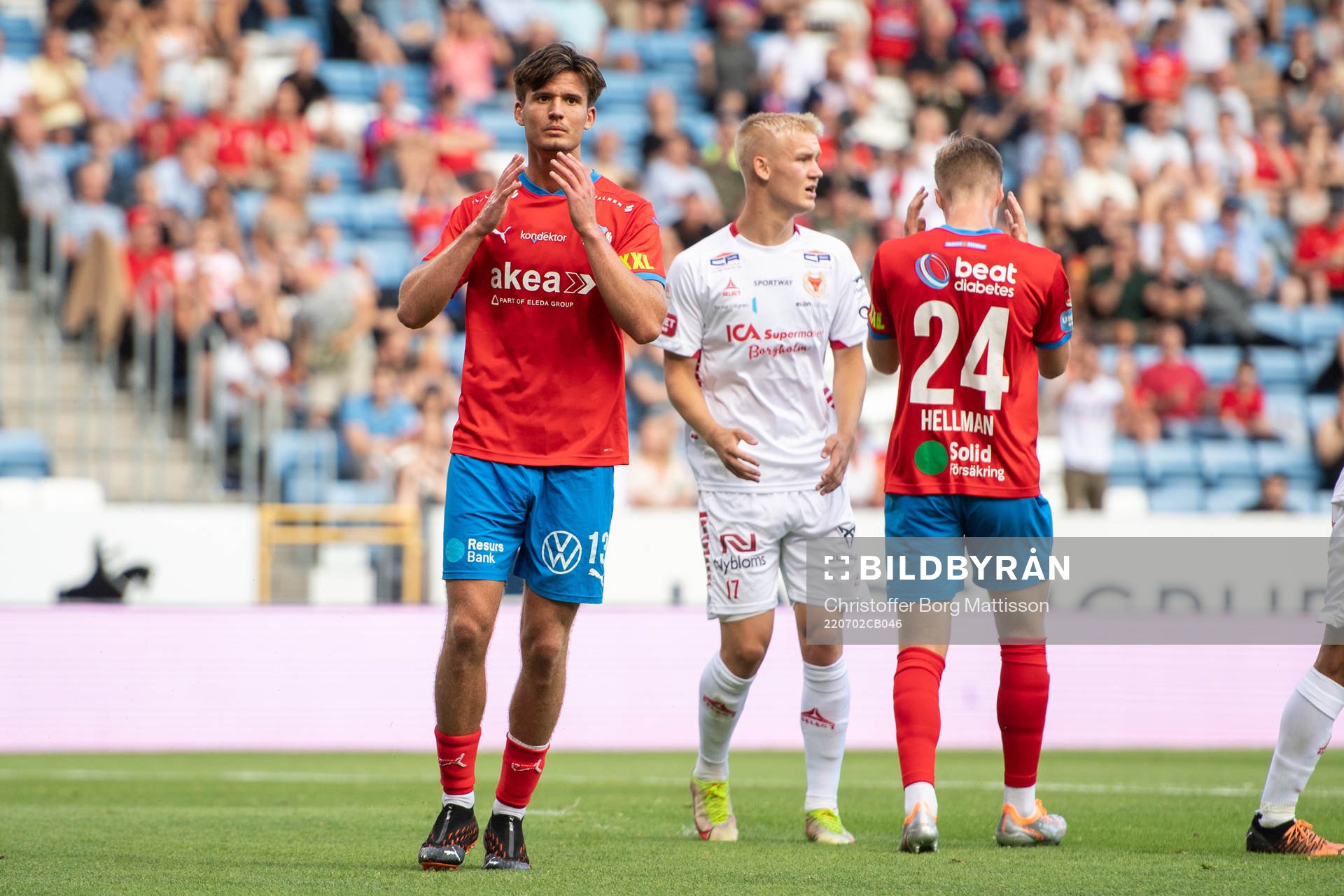 Helsingborgs Wilhelm Loeper och Emil Hellman deppar