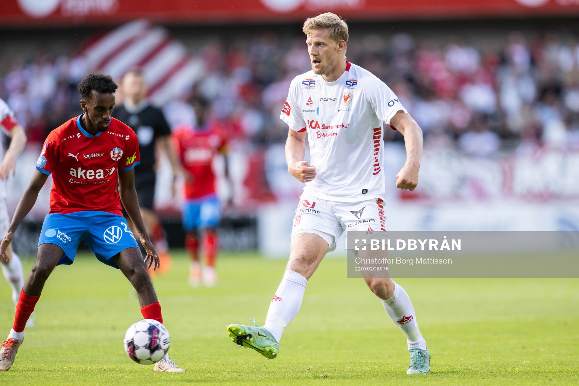 Kalmars Lars Sætra nunder fotbollsmatchen i Allsvenskan