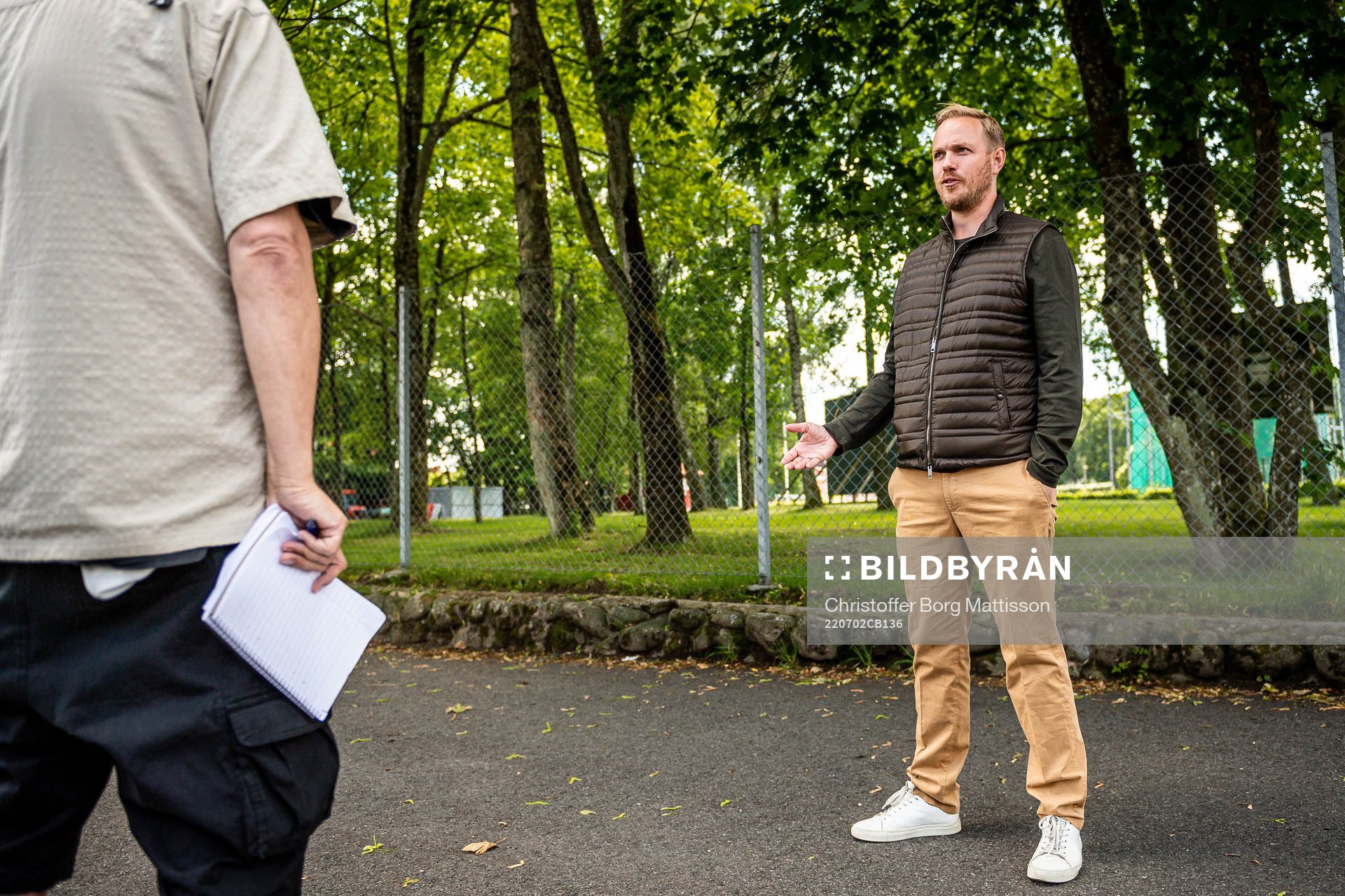 Arsenal WFCs tränare Jonas Eidevall under en fotografering den 2 juli 2022 i Eslöv. 