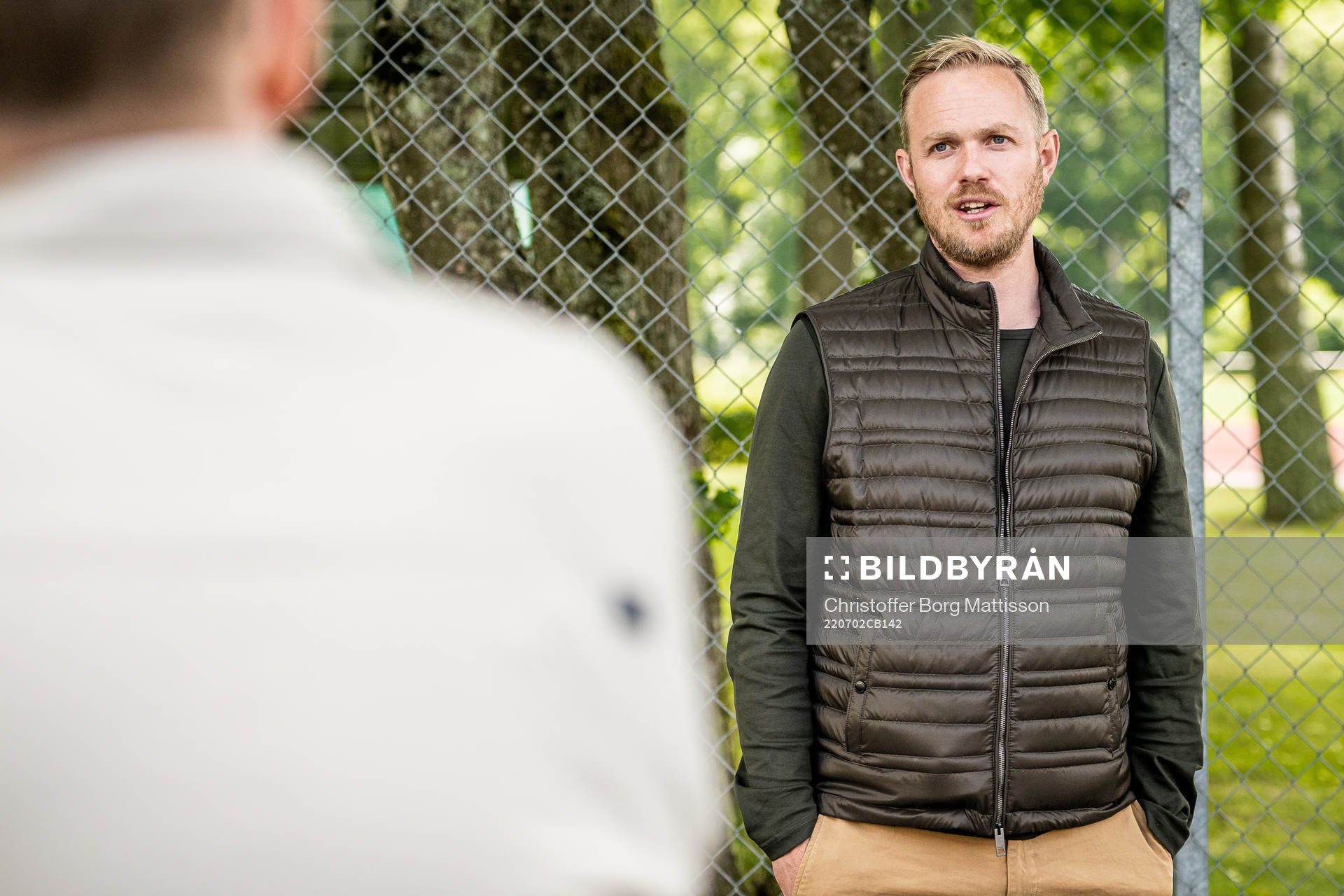 Arsenal WFCs tränare Jonas Eidevall under en fotografering den 2 juli 2022 i Eslöv. 