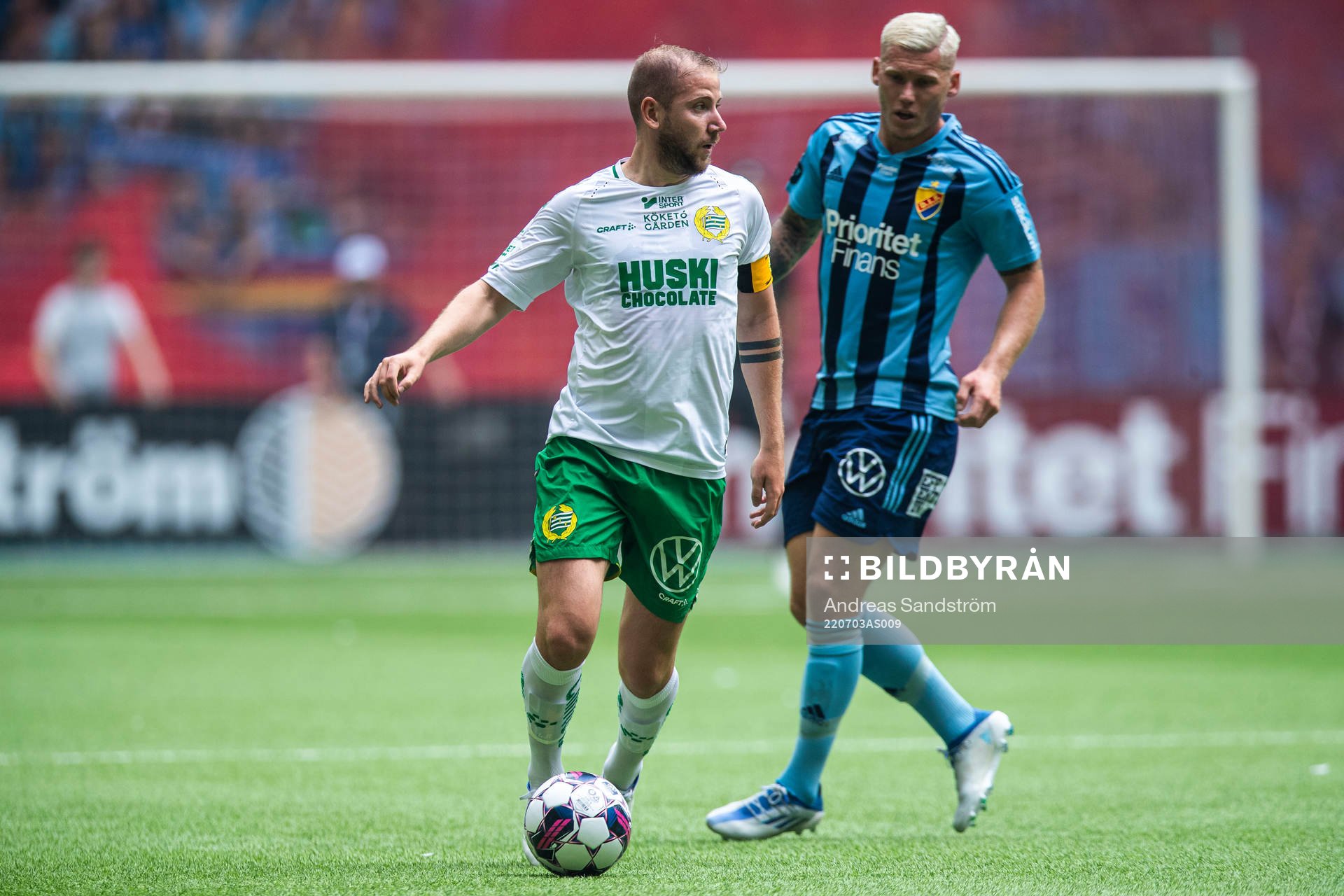 Hammarbys Darijan Bojanic och Djurgårdens Victor Edvardsen