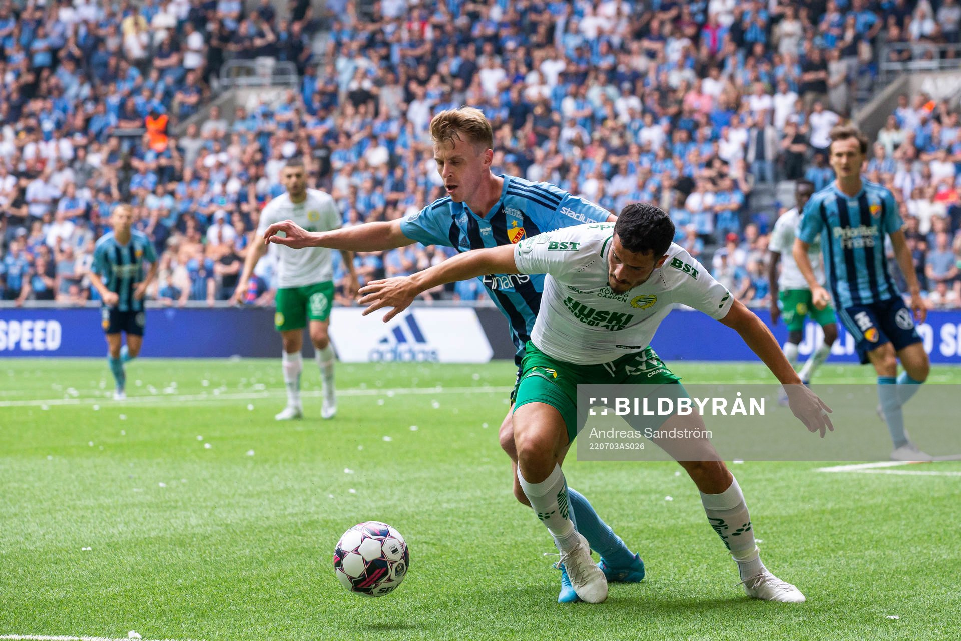 Djurgårdens Rasmus Schuller och Hammarbys Astrit Selmani