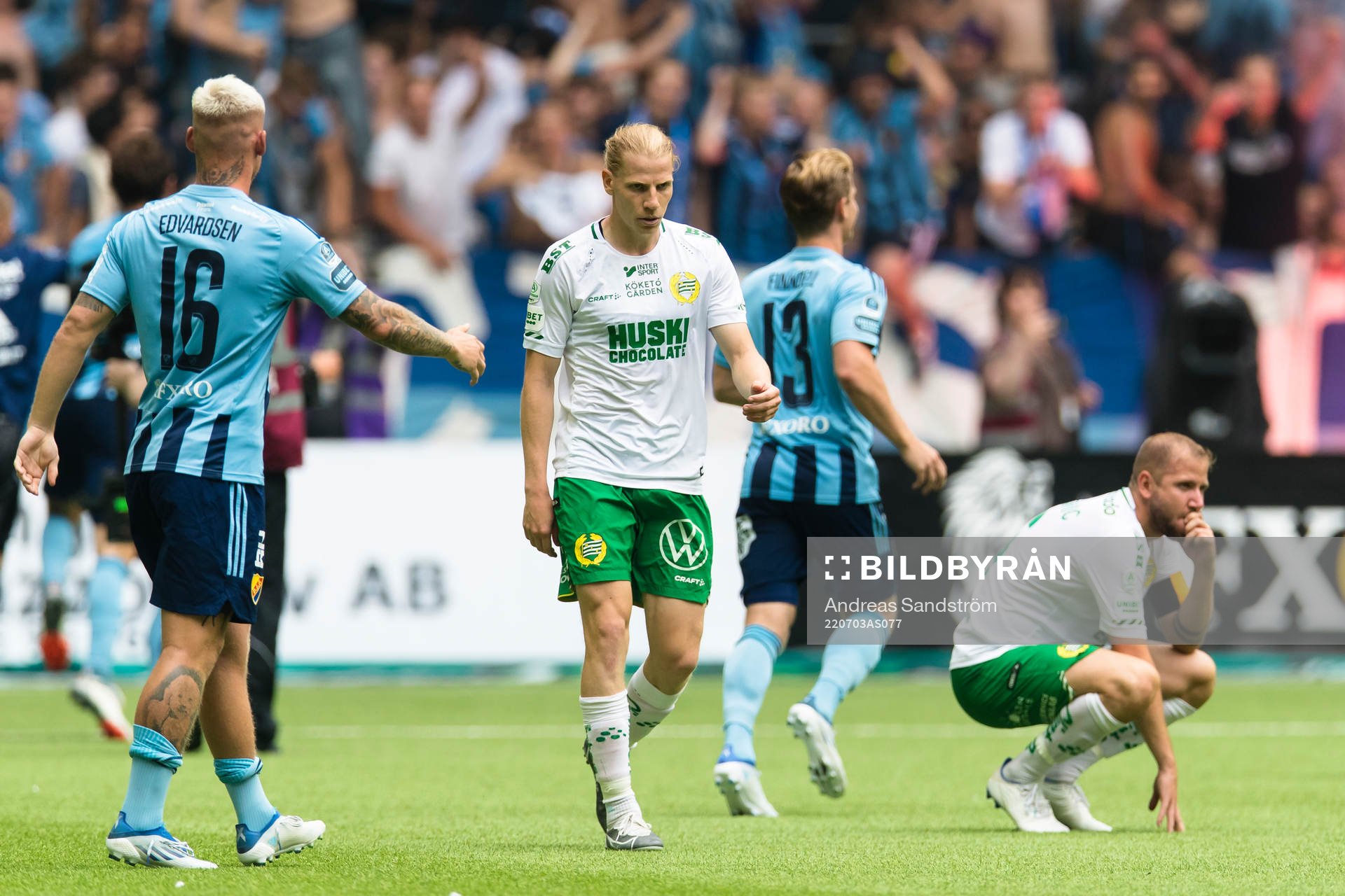 Hammarbys Gustav Ludwigson och Darijan Bojanic deppar