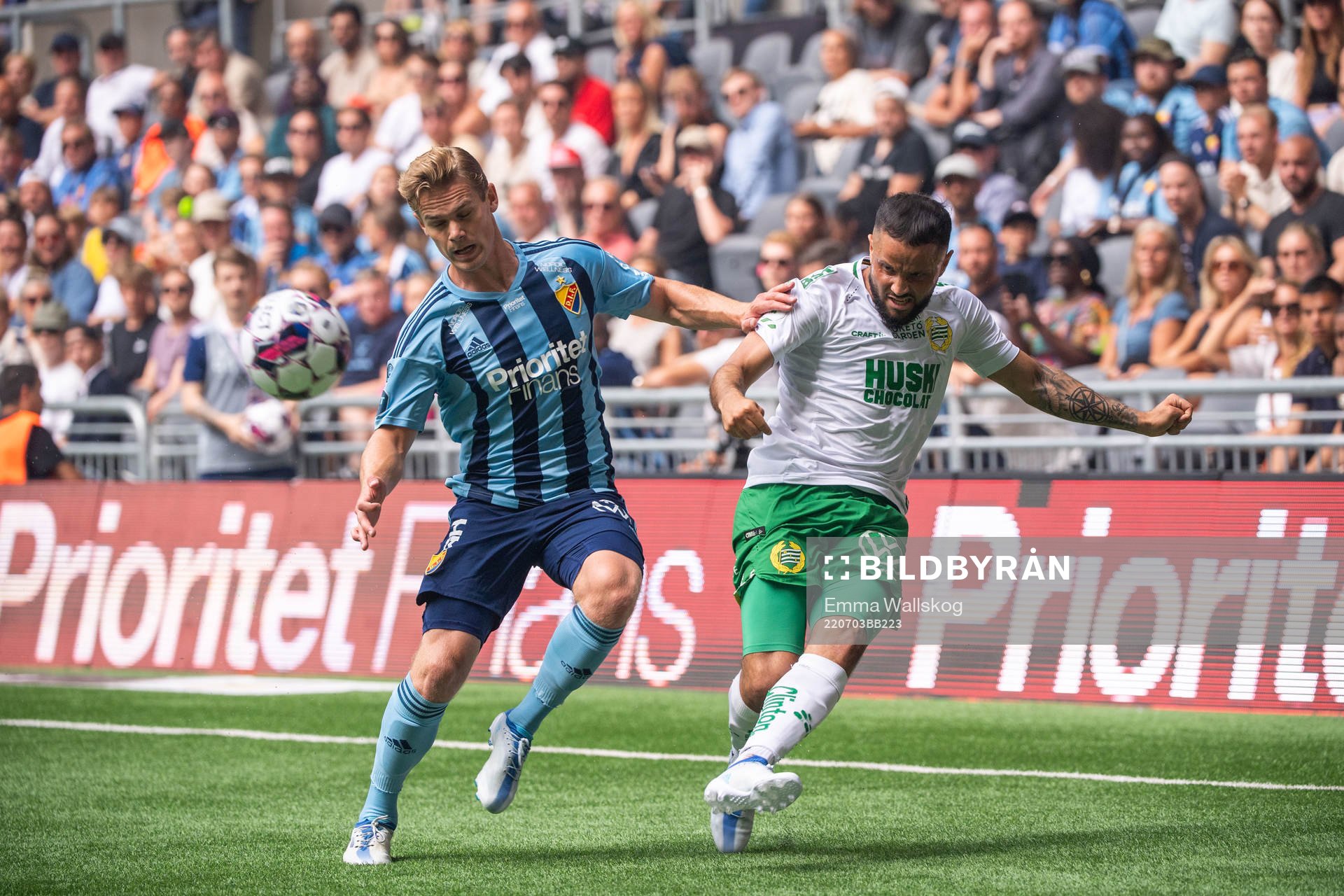 Djurgårdens Rasmus Schüller och Hammarbys Mohanad Jeahze