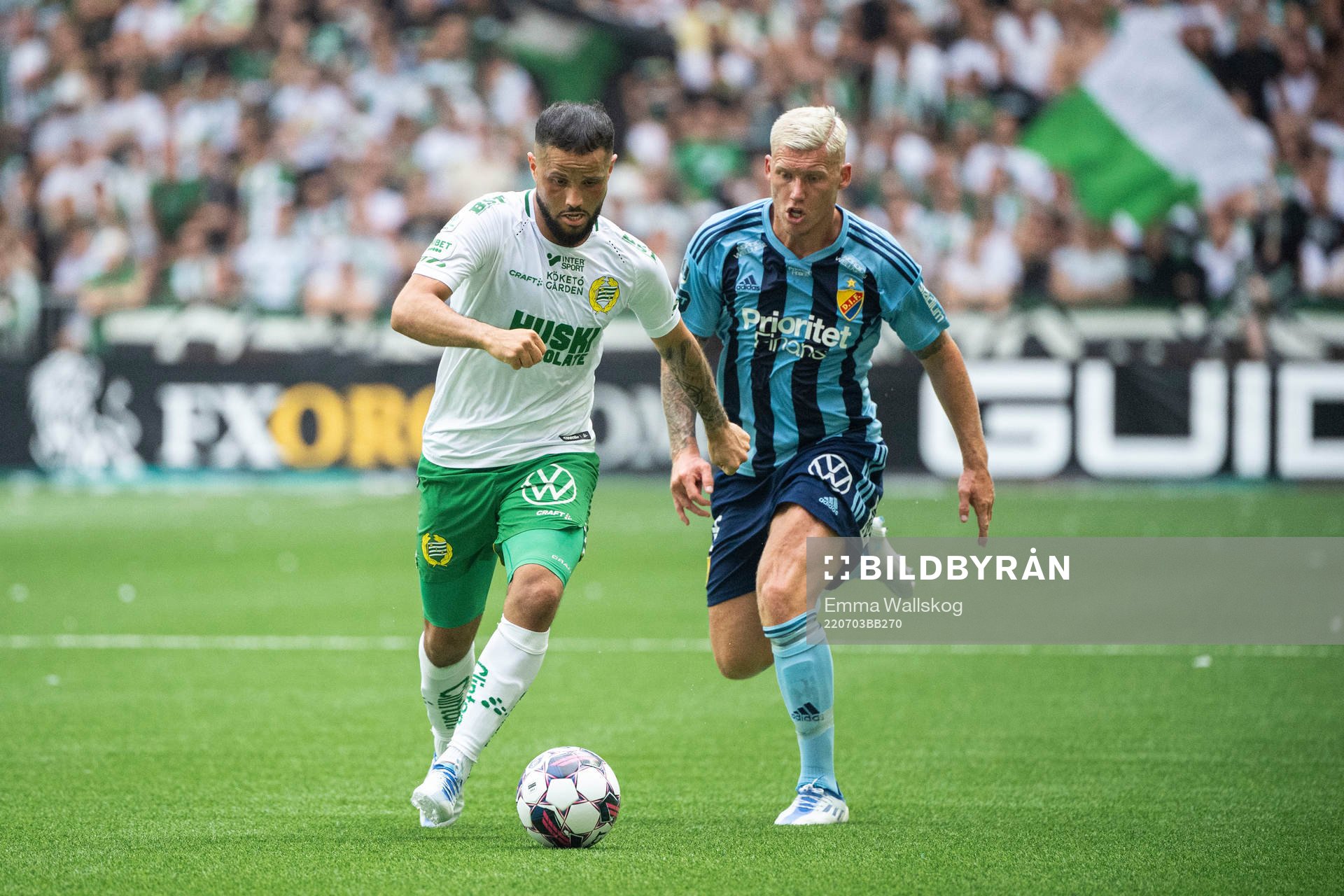 Hammarbys Mohanad Jeahze och Djurgårdens Victor Edvardsen