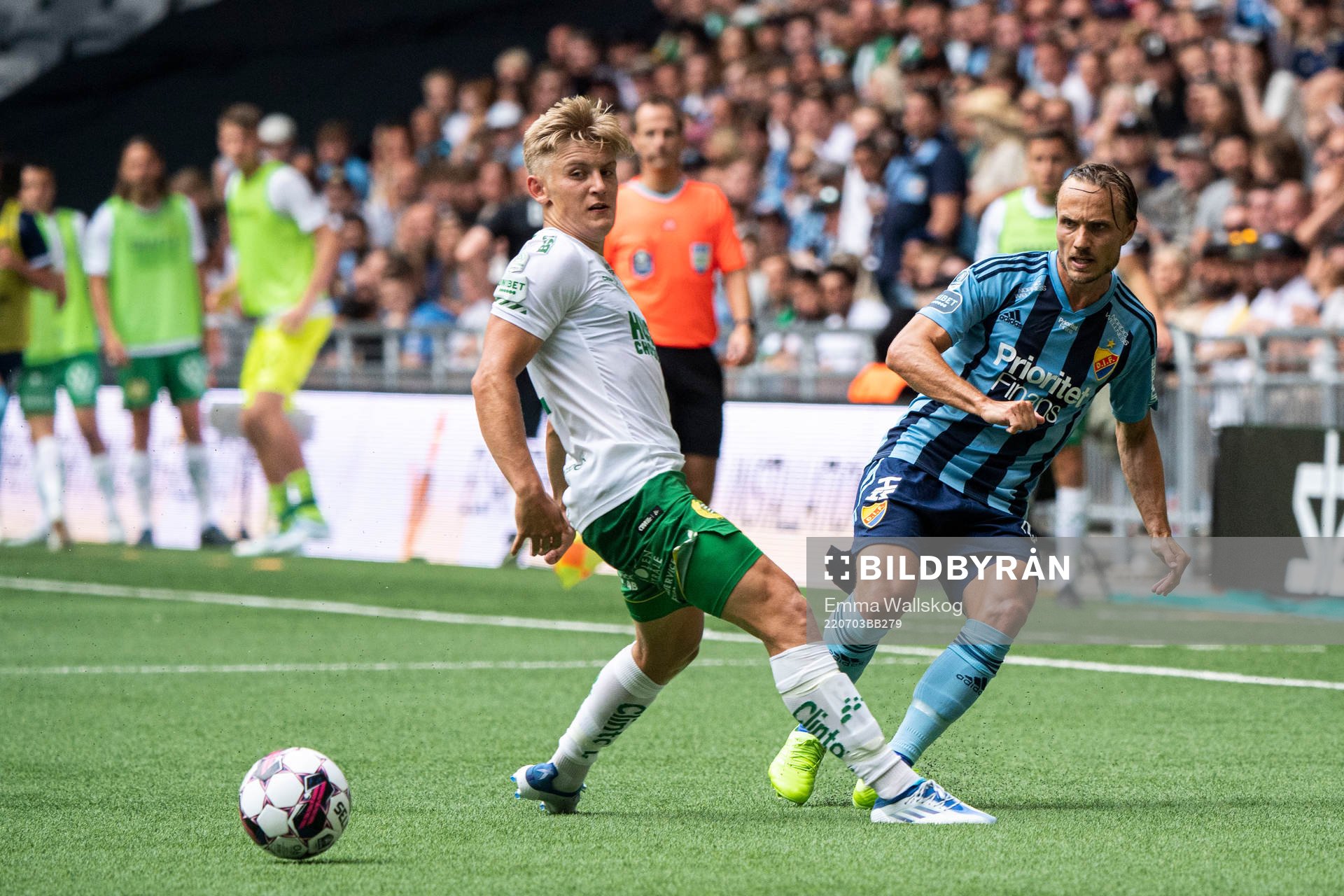 Hammarbys Dennis Collander och Djurgårdens Pierre Bengtsson