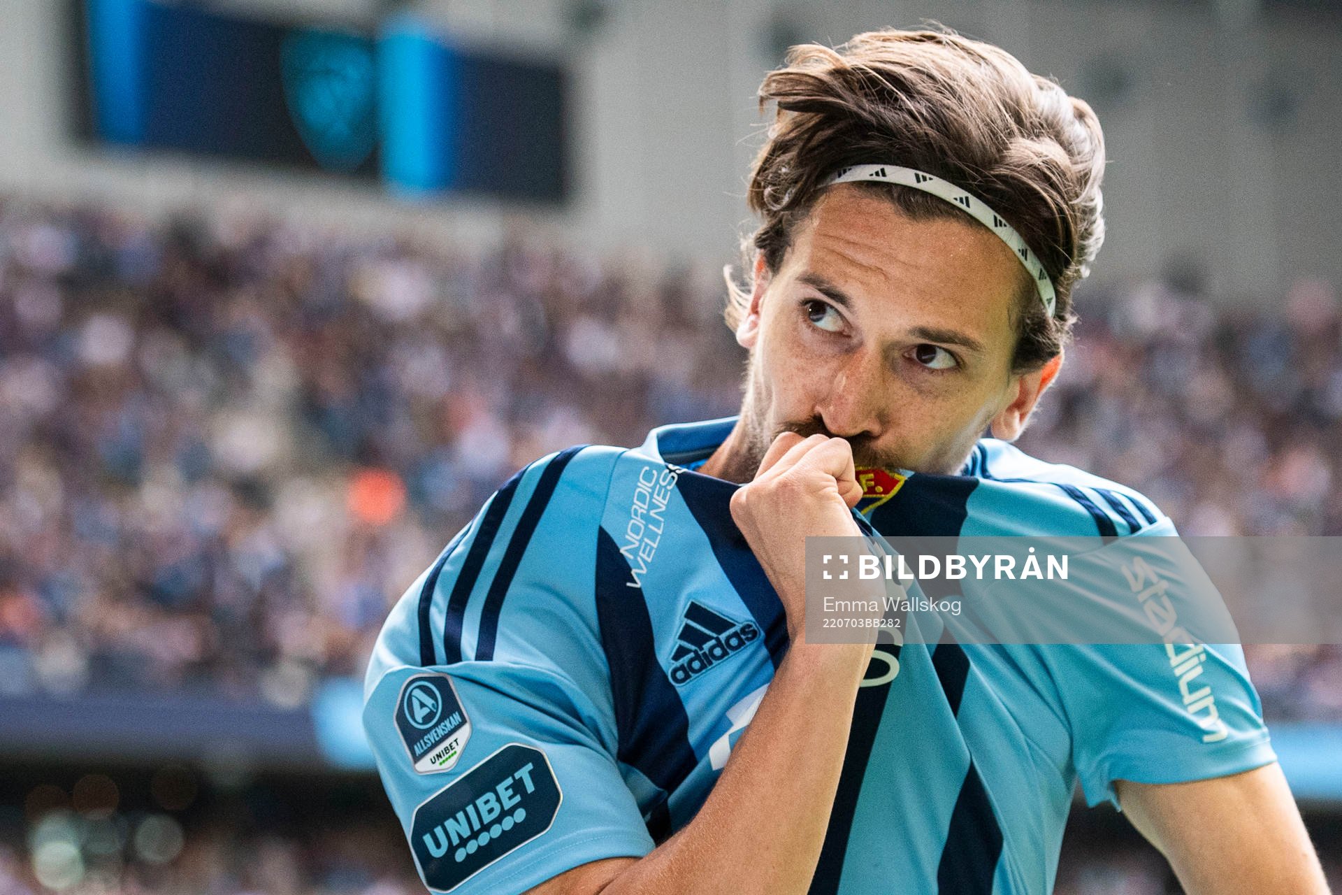 Djurgårdens Gustav Wikheim jublar